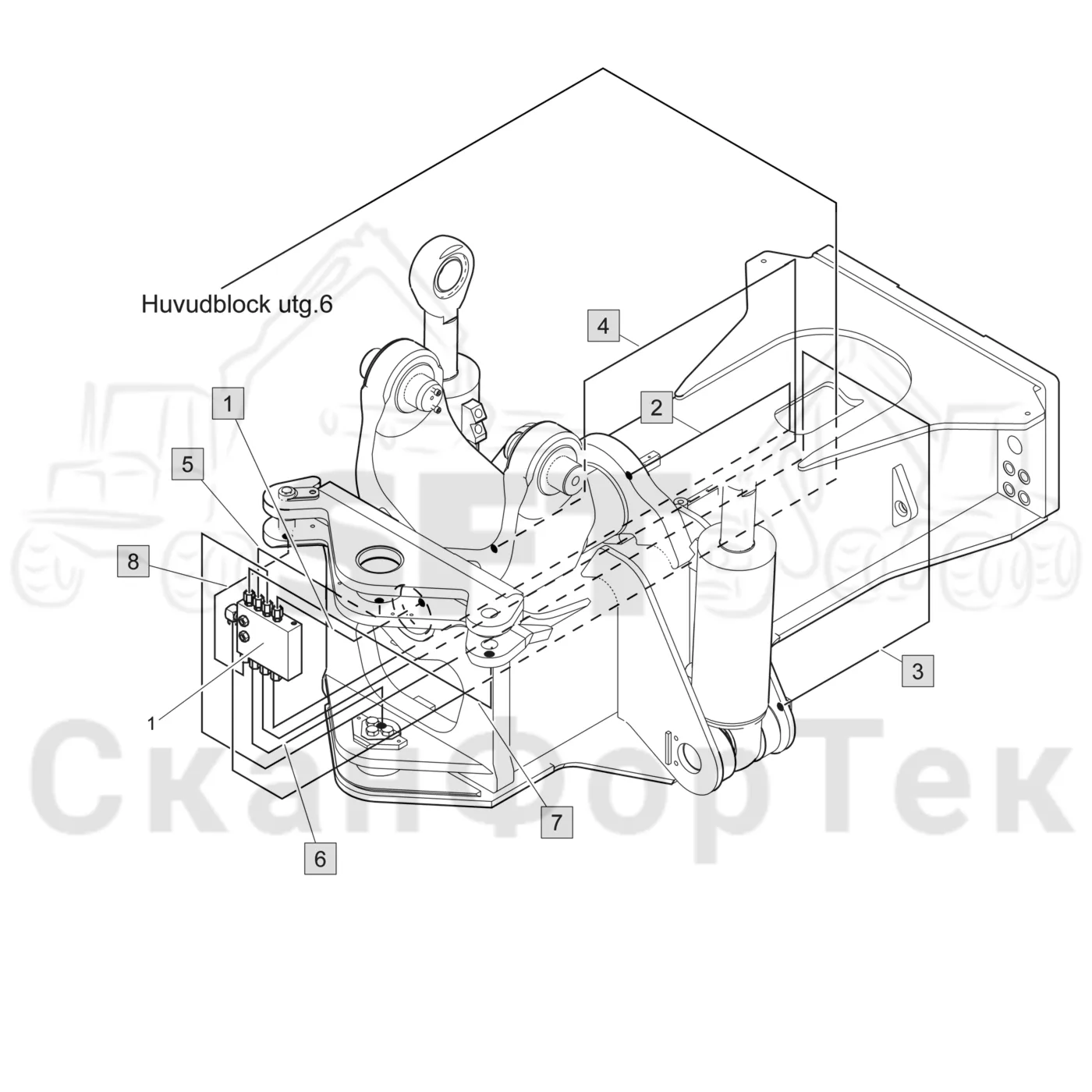 Схема: Valmet / Лесозаготовительные машины / Valmet 901.3 / Valmet 901.3 Ch -311190 / Valmet 901.3 Ch -311190 / Каталог запасных частей / шасси / Центральная смазка / Смазка, шасси