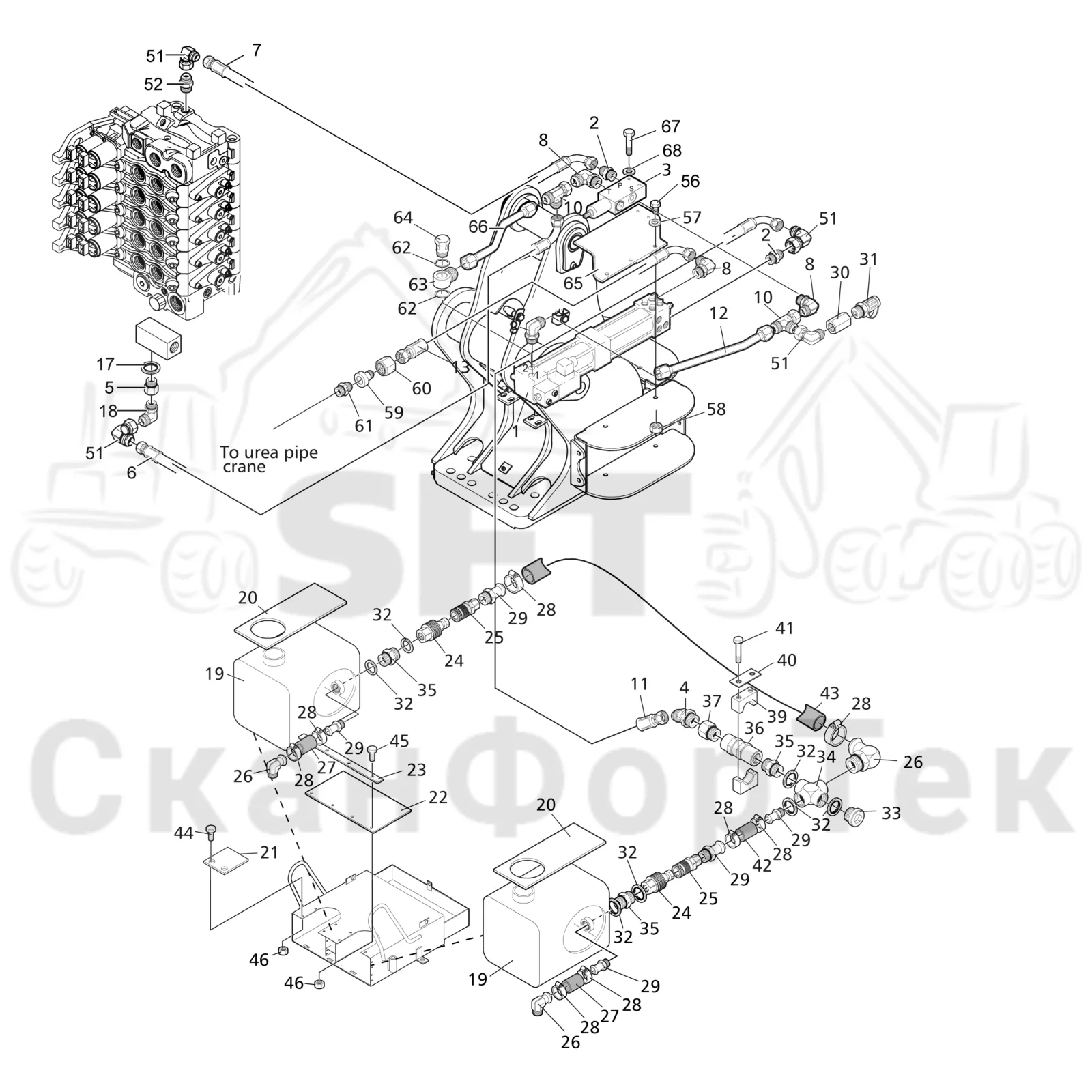 Схема: Valmet / Лесозаготовительные машины / Valmet 901.3 / Valmet 901.3 Ch -311190 / Valmet 901.3 Ch -311190 / Каталог запасных частей / Лесозаготовительное оборудование / Лесозаготовительное оборудование / Оборудование для корчевки пней 311121-