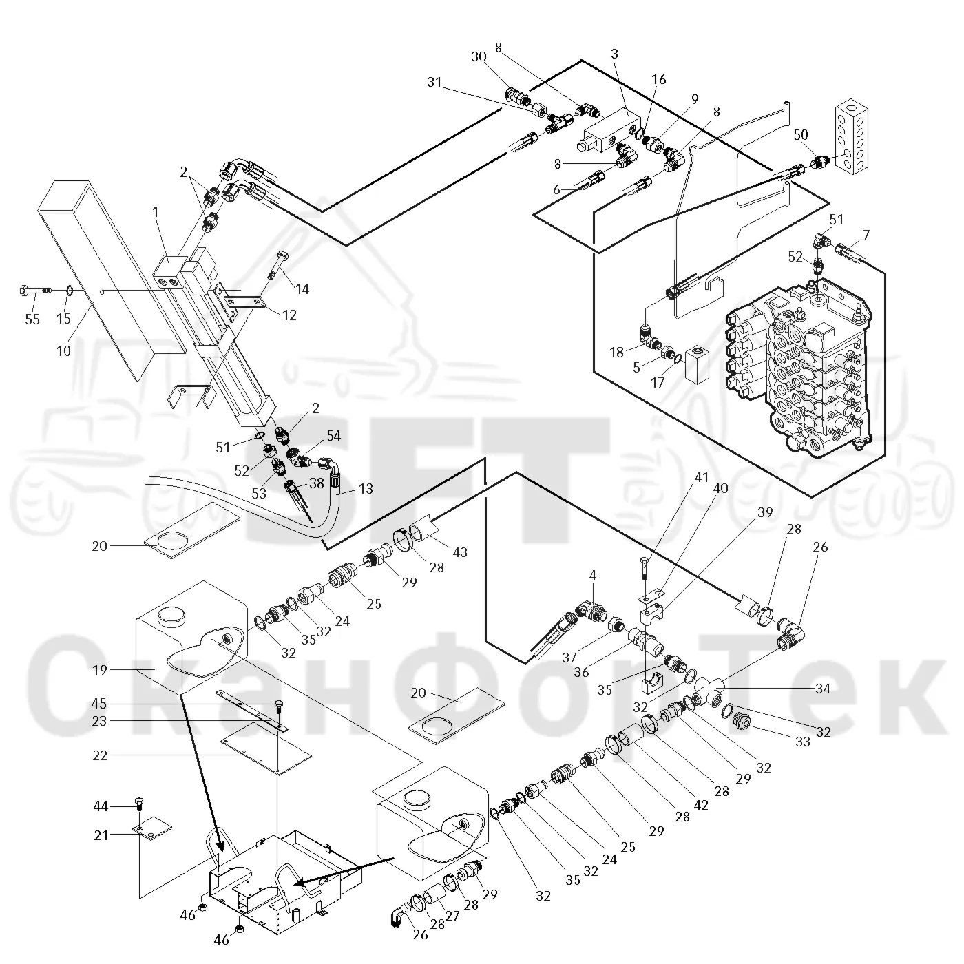 Схема: Valmet / Лесозаготовительные машины / Valmet 901.1 / Valmet 901.1 / Каталог запасных частей / Лесозаготовительное оборудование / Лесозаготовительное оборудование / Оборудование для корчевки пней, телескопический кран