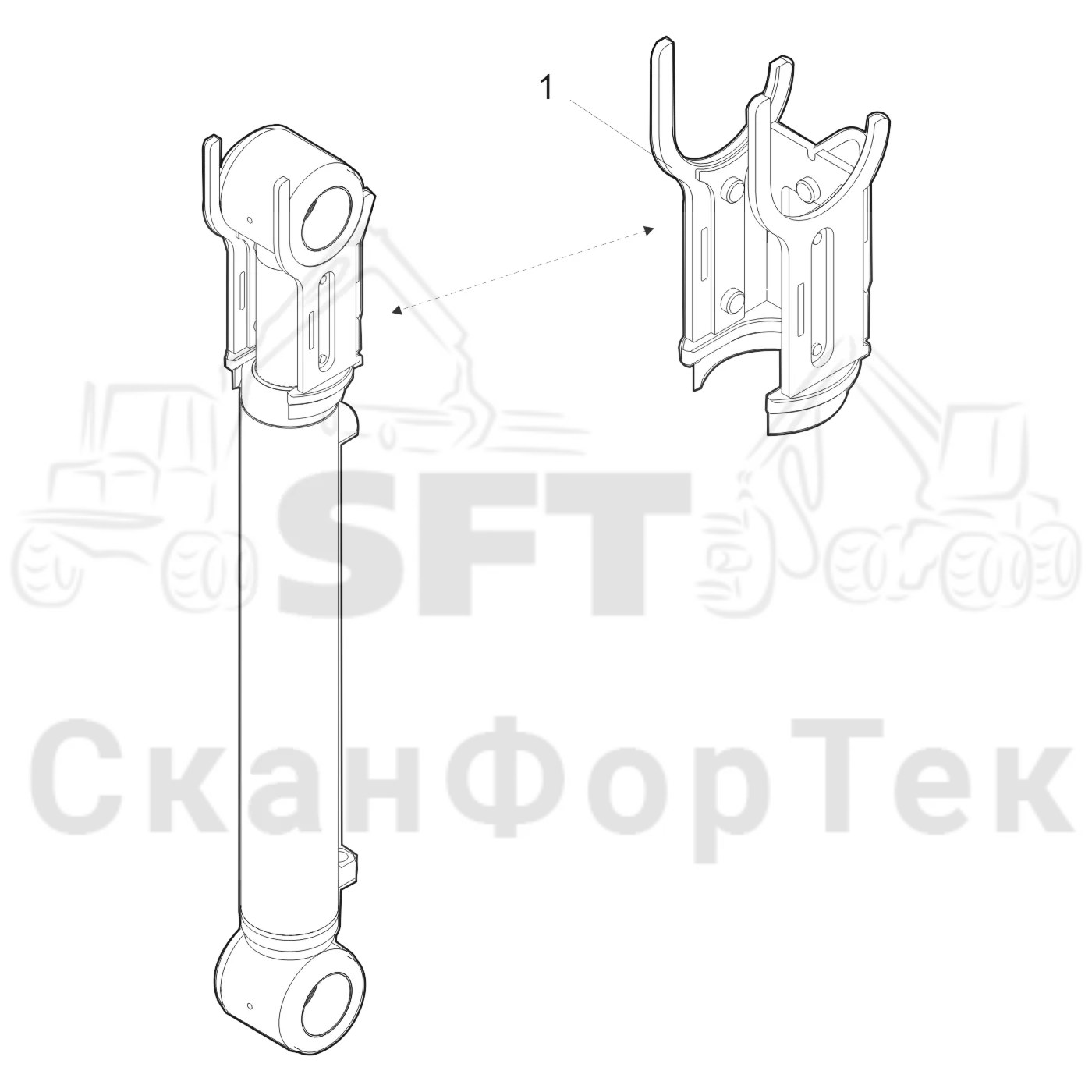 Схема: Valmet / Лесозаготовительные машины / Valmet 911.3 / Valmet 911.3 Ch - 311370 / Valmet 911.3 Ch - 311370 / Каталог запасных частей / Подъемный кран / Опора транспортная CRH / Крышка