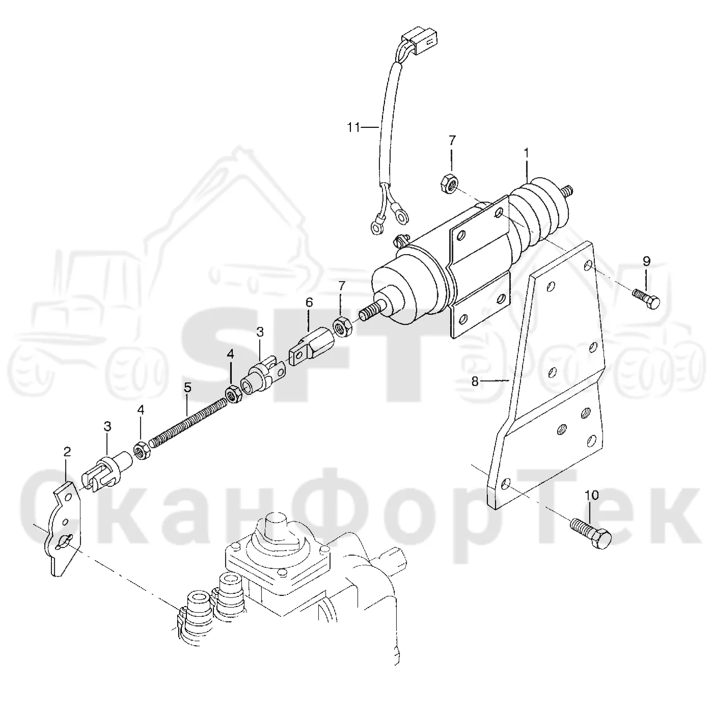 Схема: Valmet / Лесозаготовительные машины / Valmet 921 / Valmet 921 Ch -13270 / Valmet 921 Ch -13270 / Каталог запасных частей / Двигатель / Топливная система / Стопорный магнит