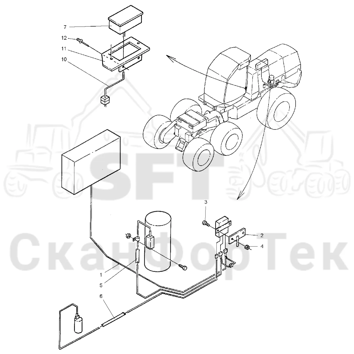 Схема: Valmet / Лесозаготовительные машины / Valmet 921 / Valmet 921 Ch -13270 / Valmet 921 Ch -13270 / Каталог запасных частей / Двигатель / Подогреватель / Электрический набор Thermo 90 S