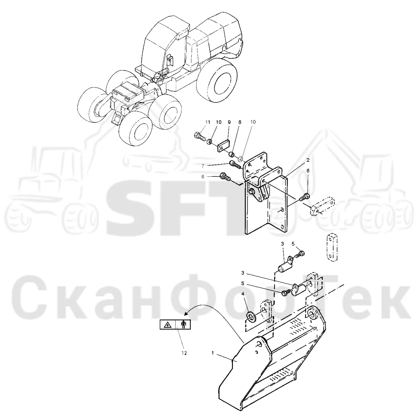 Схема: Valmet / Лесозаготовительные машины / Valmet 921 / Valmet 921 Ch 13271- / Valmet 921 Ch 13271- / Каталог запасных частей / шасси / Ступени / Step right side mechanic