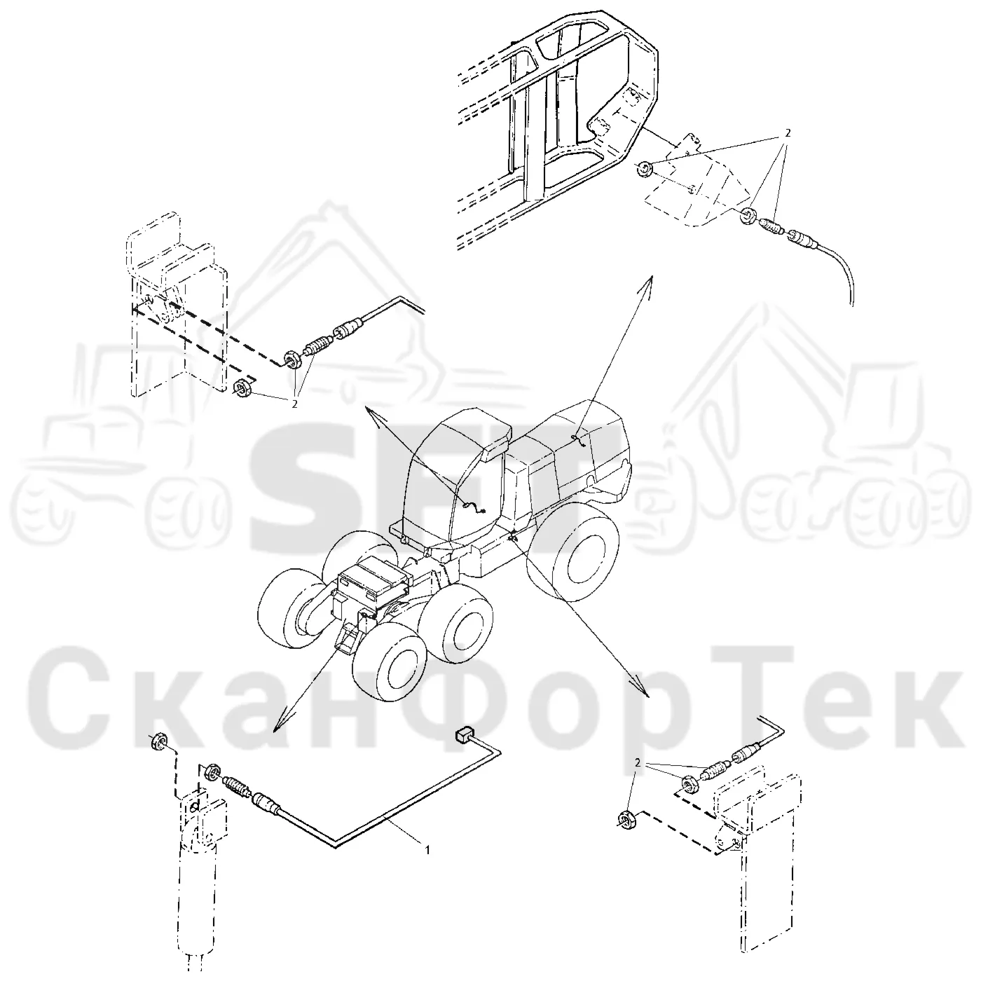 Схема: Valmet / Лесозаготовительные машины / Valmet 921 / Valmet 921 Ch -13270 / Valmet 921 Ch -13270 / Каталог запасных частей / шасси / Ступени / Step electric kit