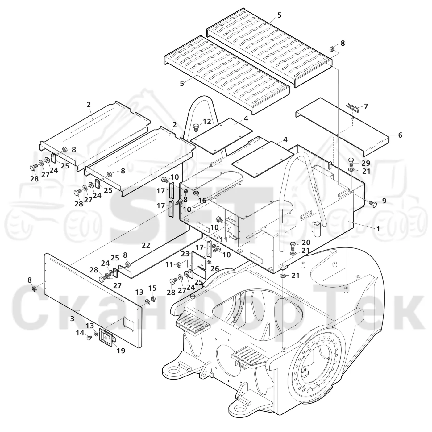 Схема: Valmet / Лесозаготовительные машины / Valmet 941 / Valmet 941 Ch -12070 / Valmet 941 Ch -12070 / Каталог запасных частей / шасси / Инструмент. Корчевка пней / Инструмент. Корчевка пней