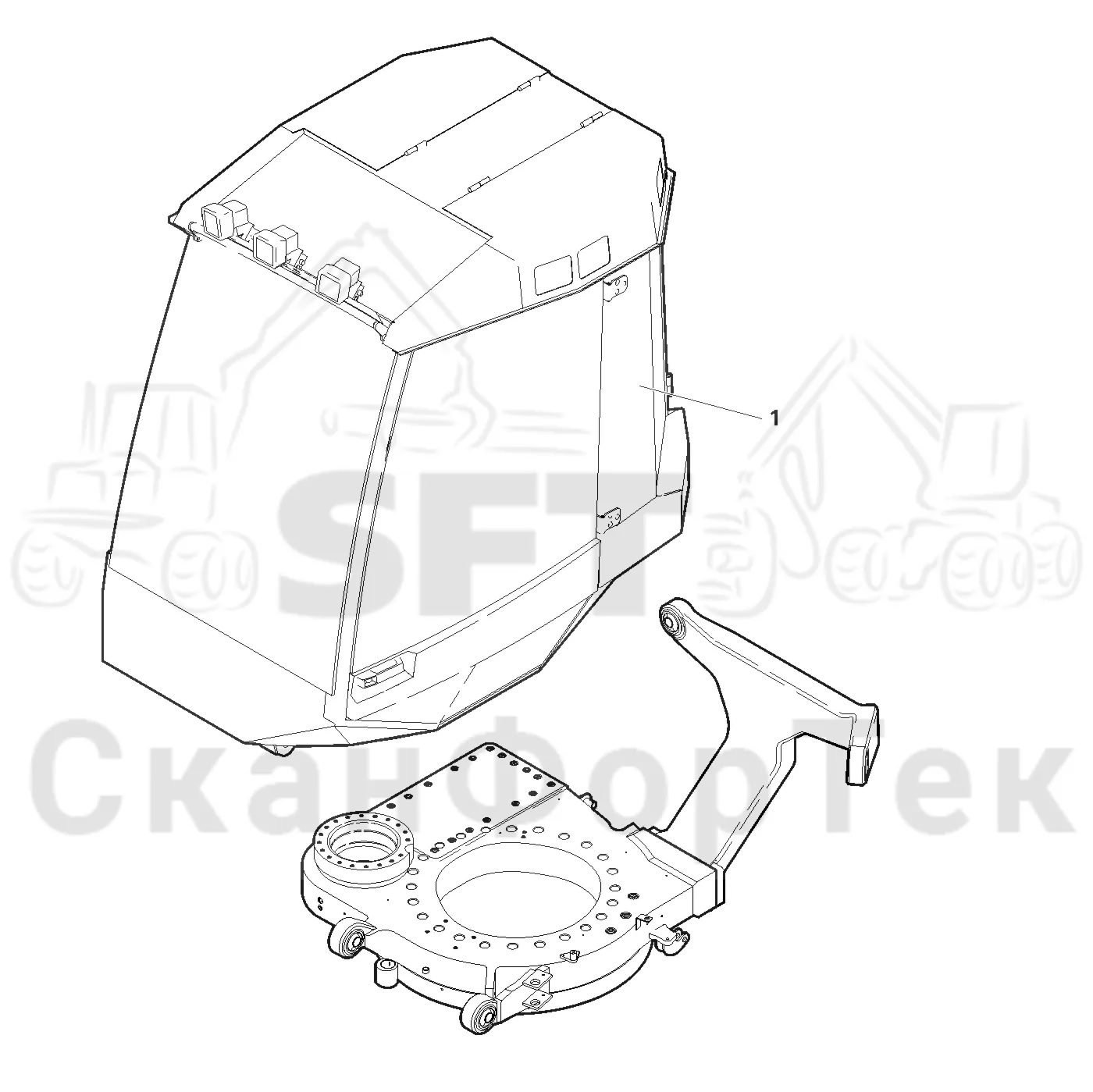 Схема: Valmet / Лесозаготовительные машины / Valmet 941 / Valmet 941 Ch 12071- / Valmet 941 Ch 12071- / Каталог запасных частей / Кабина / Кабина / Кабина