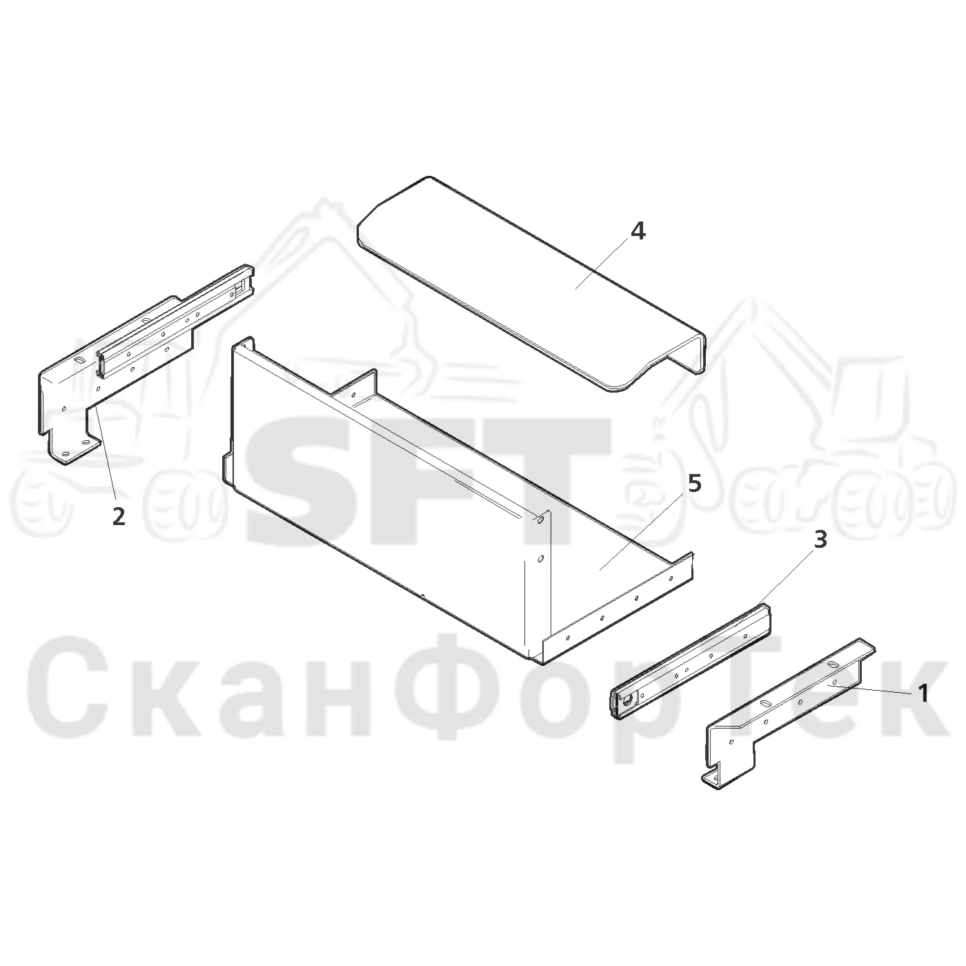 Схема: Valmet / Лесозаготовительные машины / Valmet 941 / Valmet 941 Ch -12070 / Valmet 941 Ch -12070 / Каталог запасных частей / Кабина / Салон / Задний Ящик