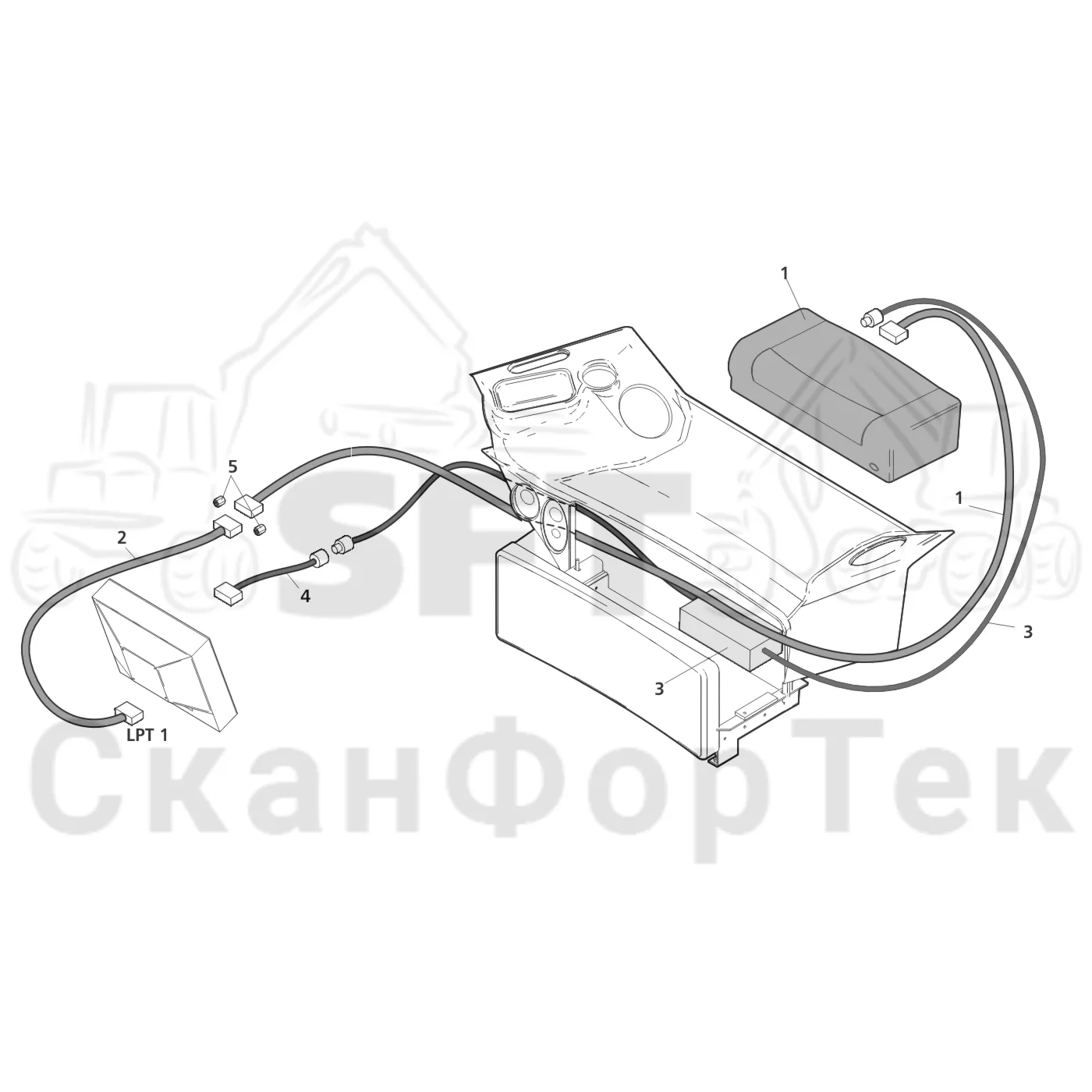 Схема: Valmet / Лесозаготовительные машины / Valmet 941 / Valmet 941 Ch -12070 / Valmet 941 Ch -12070 / Каталог запасных частей / Система управления / Принтеры / Электрооборудование, принтер