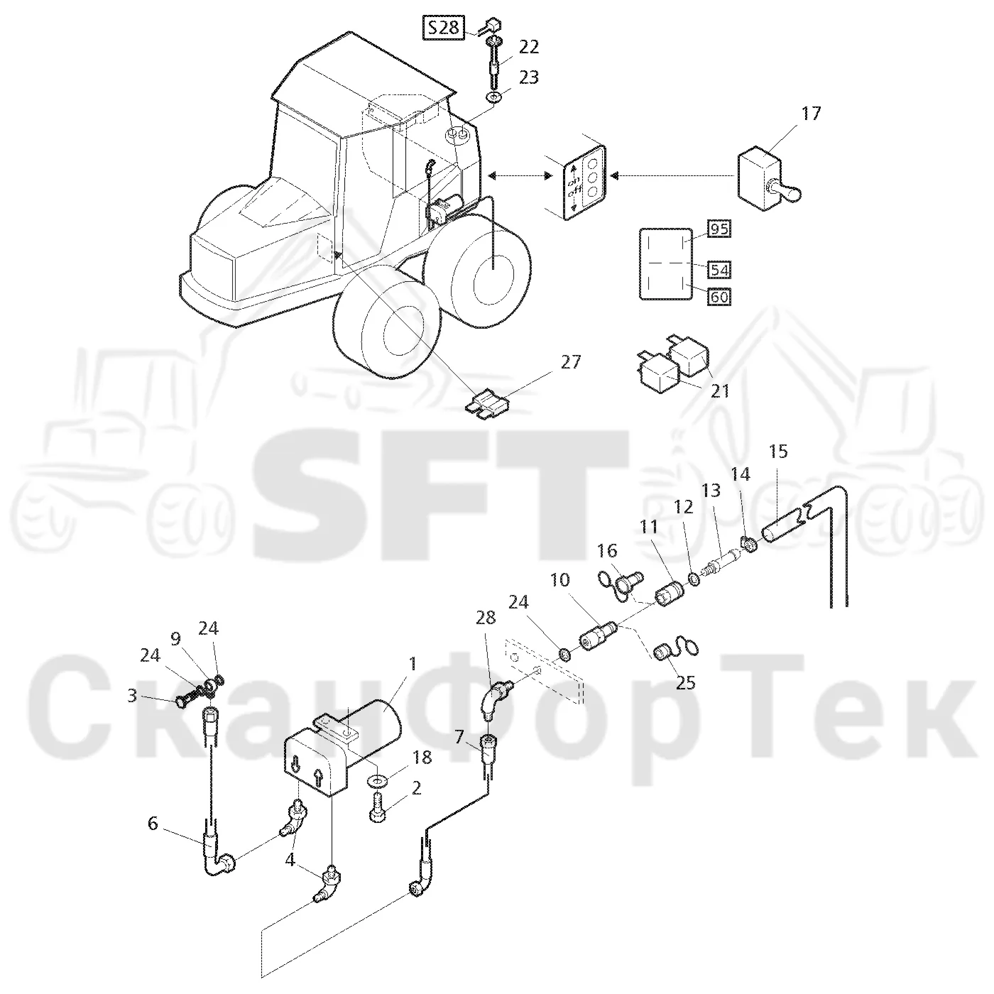 Схема: Valmet / Форвардер / Valmet 840.2 / Valmet 840.2 Ch. 211121- / Valmet 840.2 Ch. 211121- / Каталог запасных частей / Двигатель / Топливная система / Топливозаправка электронасосом