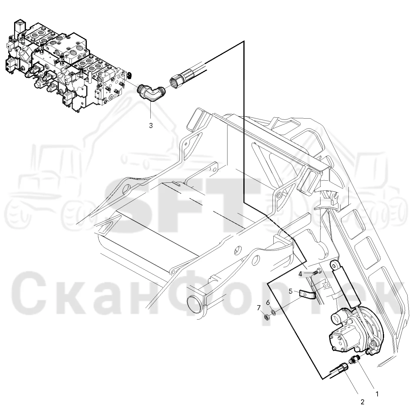 Схема: Valmet / Лесозаготовительные машины / Valmet 921.1 / Valmet 921.1  Ch. -113530 / Valmet 921.1  Ch. -113530 / Каталог запасных частей / Лесозаготовительное оборудование / Головка лесозаготовительной машины / Valmet 370 / Valmet 370 / Valmet 370   Ch. -11549 / Valmet 370 -11549 / Каталог запасных частей / Резка / Натяжитель цепи