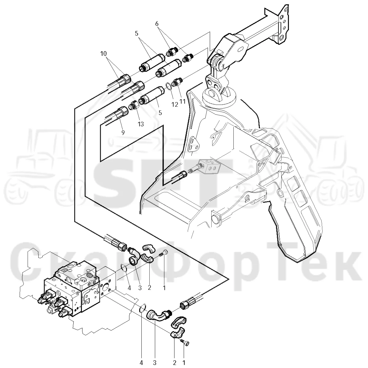 Схема: Valmet / Лесозаготовительные машины / Valmet 921 / Valmet 921 Ch -13270 / Valmet 921 Ch -13270 / Каталог запасных частей / Лесозаготовительное оборудование / Головка лесозаготовительной машины / Valmet 370 / Valmet 370 / Valmet 370 Ch. -11549 / Valmet 370 -11549 / Каталог запасных частей / Поворотные устройства и звенья / Гидравлическое позиционное устройство головки подъемного крана 1600