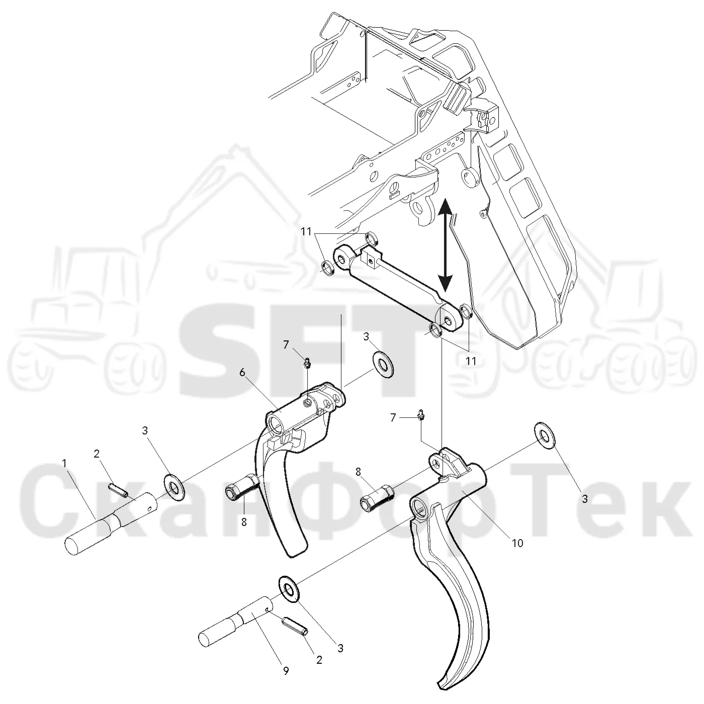 Схема: Valmet / Лесозаготовительные машины / Valmet 921.1 / Valmet 921.1 Ch. 113531- / Valmet 921.1 Ch. 113531- / Каталог запасных частей / Лесозаготовительное оборудование / Головка лесозаготовительной машины / Valmet 370 / Valmet 370 / Valmet 370 Ch 11601- / Valmet 370 11601- / Каталог запасных частей / Обрезка сучьев / Задние сучкорезные ножи