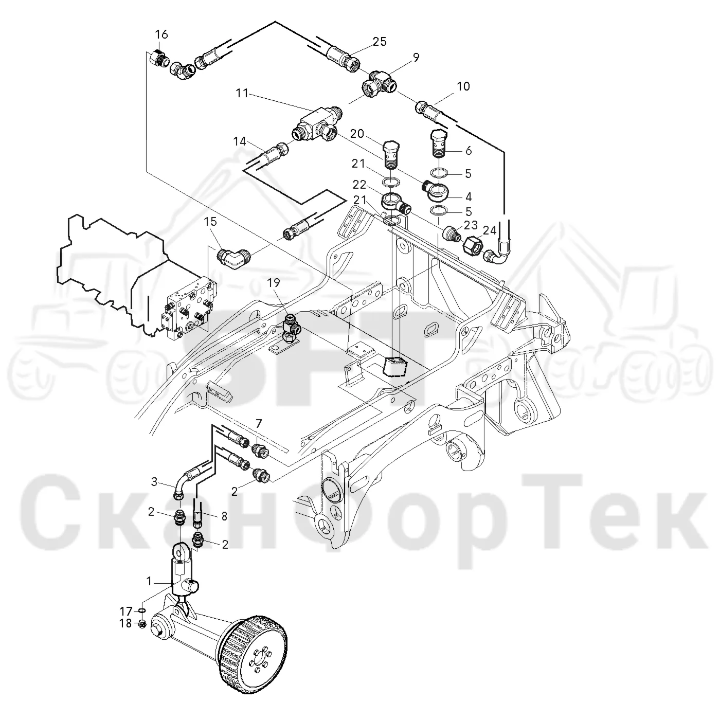 Схема: Valmet / Лесозаготовительные машины / Valmet 921 / Valmet 921 Ch -13270 / Valmet 921 Ch -13270 / Каталог запасных частей / Лесозаготовительное оборудование / Головка лесозаготовительной машины / Valmet 370 / Valmet 370 / Valmet 370 Ch. 11671- / Valmet 370 Ch. 11671- / Каталог запасных частей / Измерение / Гидравлика подъемного механизма мерного ролика