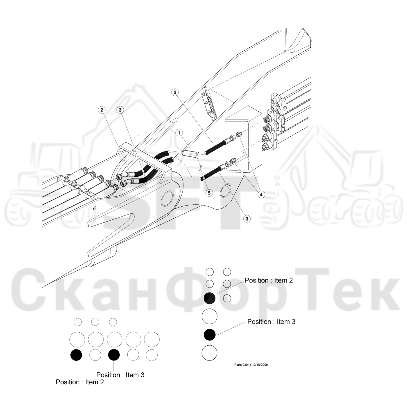Схема: Valmet / Лесозаготовительные машины / Valmet 901TX / Valmet 901TX / Каталог запасных частей / Тормоза / Тормоза / Disc Saw Hydraulics / Main Boom To Stick Boom - (Clamp)