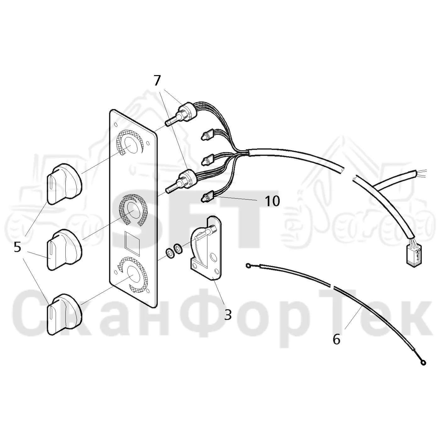 Схема: Valmet / Форвардер / Valmet 860.1 / Valmet 860.1 Ch. -115420 / Valmet 860.1 Ch. -115420 / Каталог запасных частей / Кабина / Система обогрева и охлаждения / Обогревание кабины, управление кондиционером/Подогреватель Thermo 90 ST / Блок управления воздушным кондиционером