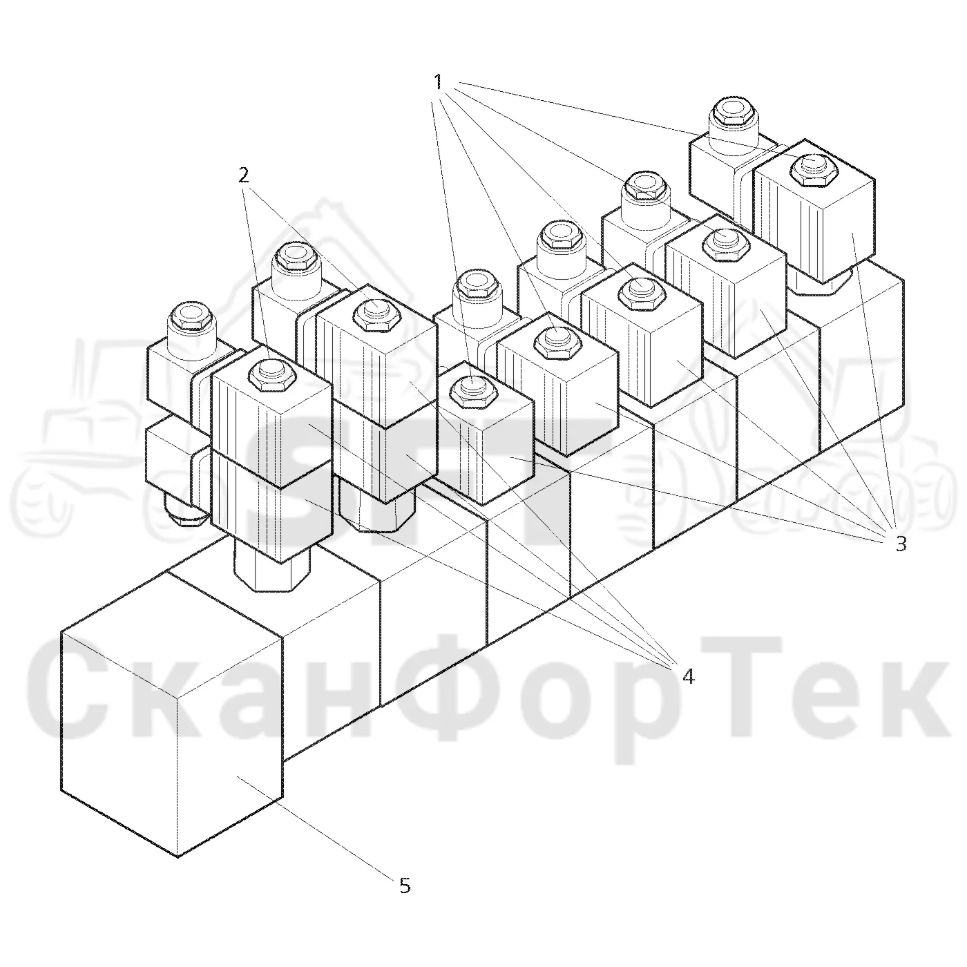 Схема: Valmet / Форвардер / Valmet 860.1 / Valmet 860.1 Ch. 115421- / Valmet 860.1 Ch. 115421- / Каталог запасных частей / Гидравлика / Клапан обслуживания / Клапан обслуживания / Запасные части клапана обслуживания