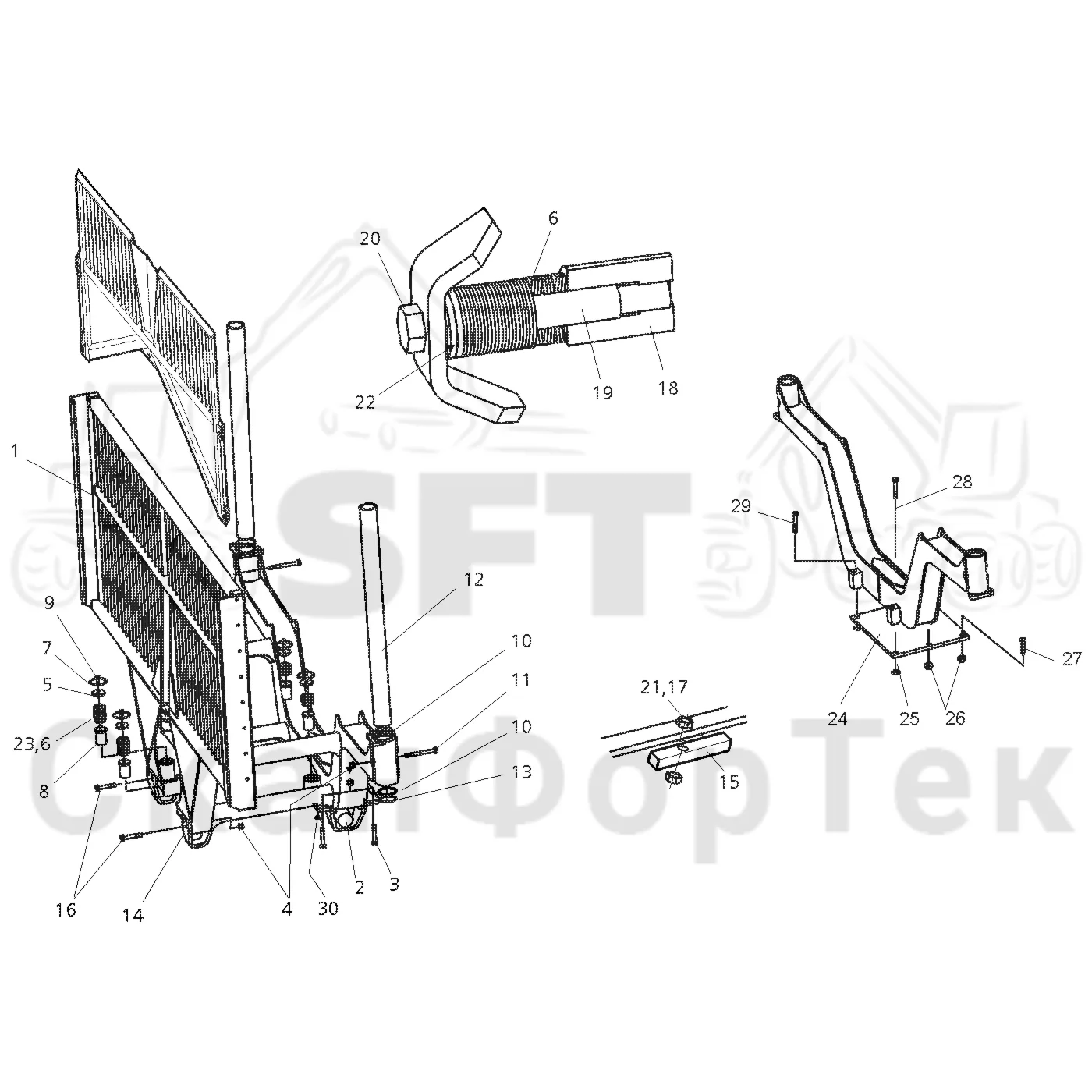Схема: Valmet / Форвардер / Valmet 890.3 / Valmet 890.3 / Каталог запасных частей / шасси / Зона погрузки / Gate hydraulic movable / Gate hydraulic movable / Gate hydraulic movable