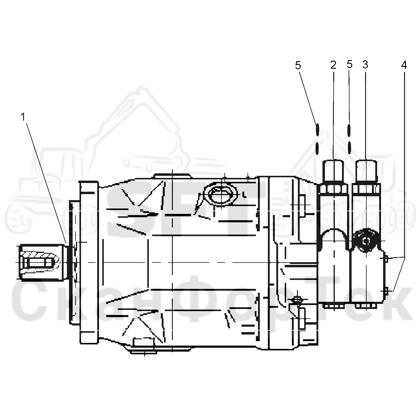 Схема: Valmet / Форвардер / Valmet 840.2 / Valmet 840.2 Ch. 211121- / Valmet 840.2 Ch. 211121- / Каталог запасных частей / Гидравлика / Гидравлические насосы / Насосная установка 140cc / Гидравлический насос Запчасть