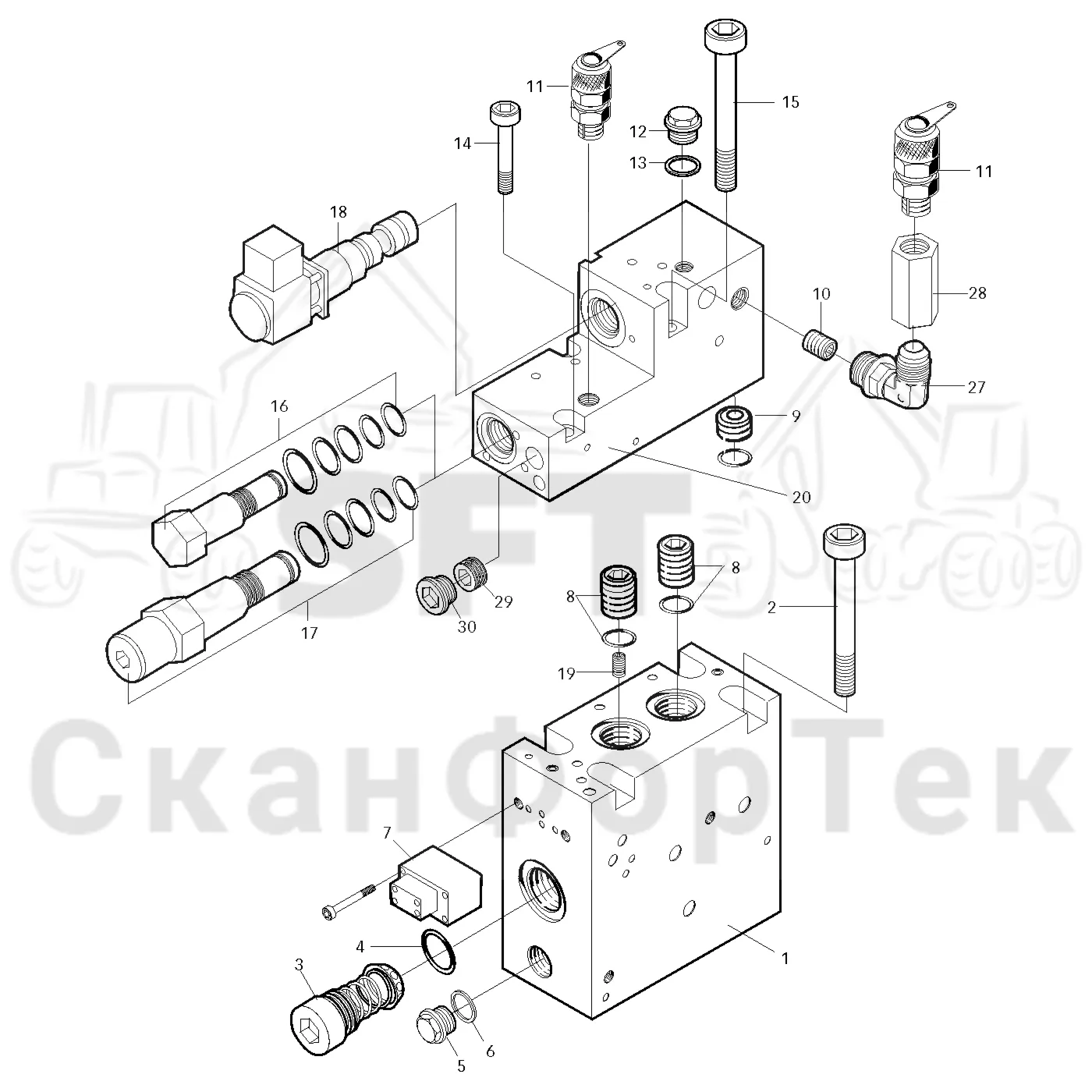 Схема: Valmet / Лесозаготовительные машины / Valmet 921 / Valmet 921 Ch 13271- / Valmet 921 Ch 13271- / Каталог запасных частей / Лесозаготовительное оборудование / Головка лесозаготовительной машины / Valmet 965 S2 / Valmet 965 / Каталог запасных частей / Гидравлический клапан / Впускной-выпускной клапан / Клапан, впуск выпуск