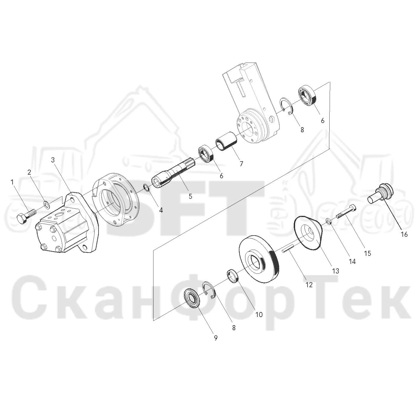 Схема: Valmet / Головки лесозаготовительной машины / Valmet 965 BR / Valmet 965 BR / Каталог запасных частей / Valmet 965 BR / Резка / Устройство резки / Cutting unit Rexroth - 34