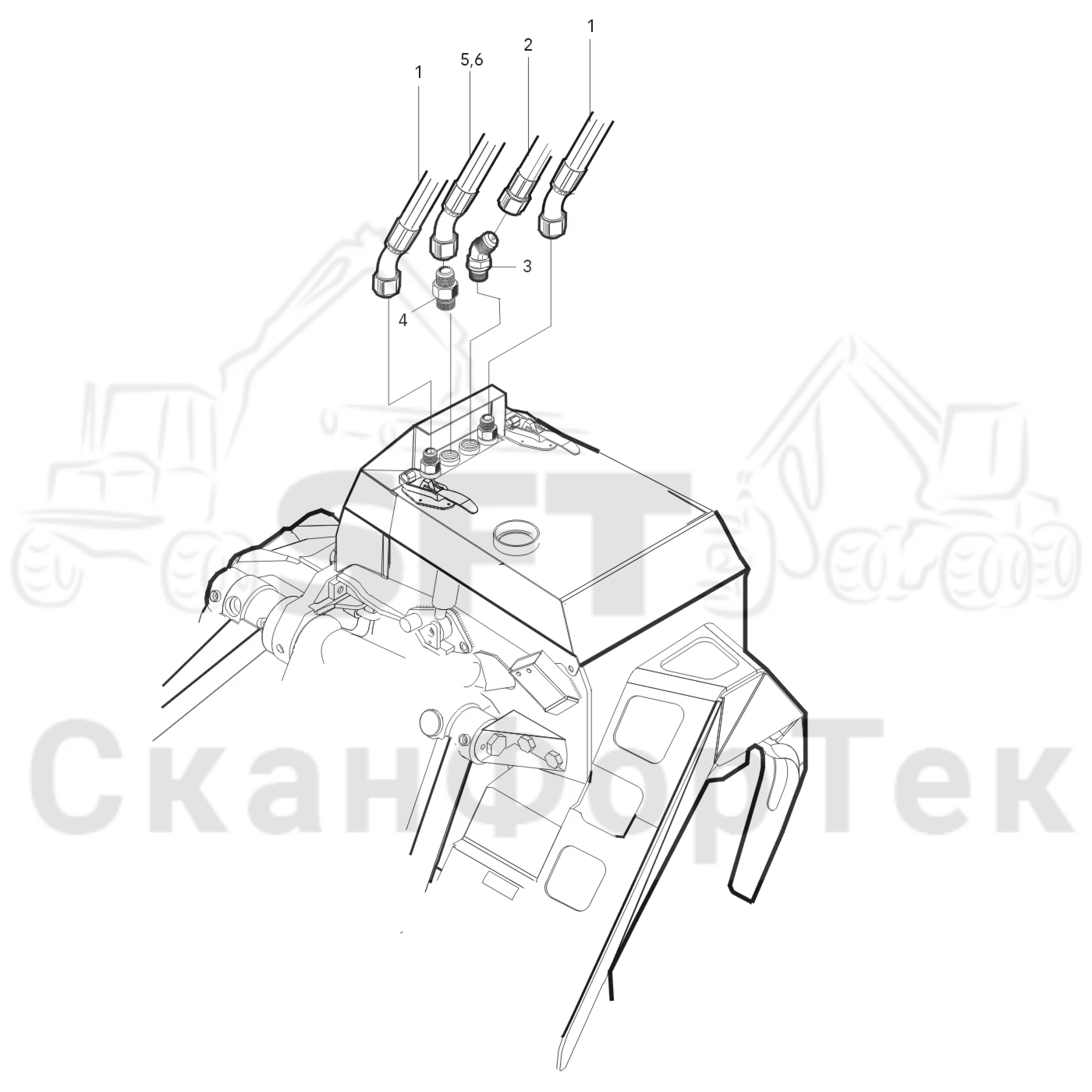 Схема: Valmet / Головки лесозаготовительной машины / Valmet 965 BR / Valmet 965 BR / Каталог запасных частей / Valmet 965 BR / Поворотные устройства и звенья / Головка подъемного крана экскаватора / Головка подъемного крана экскаватора, шасси 33