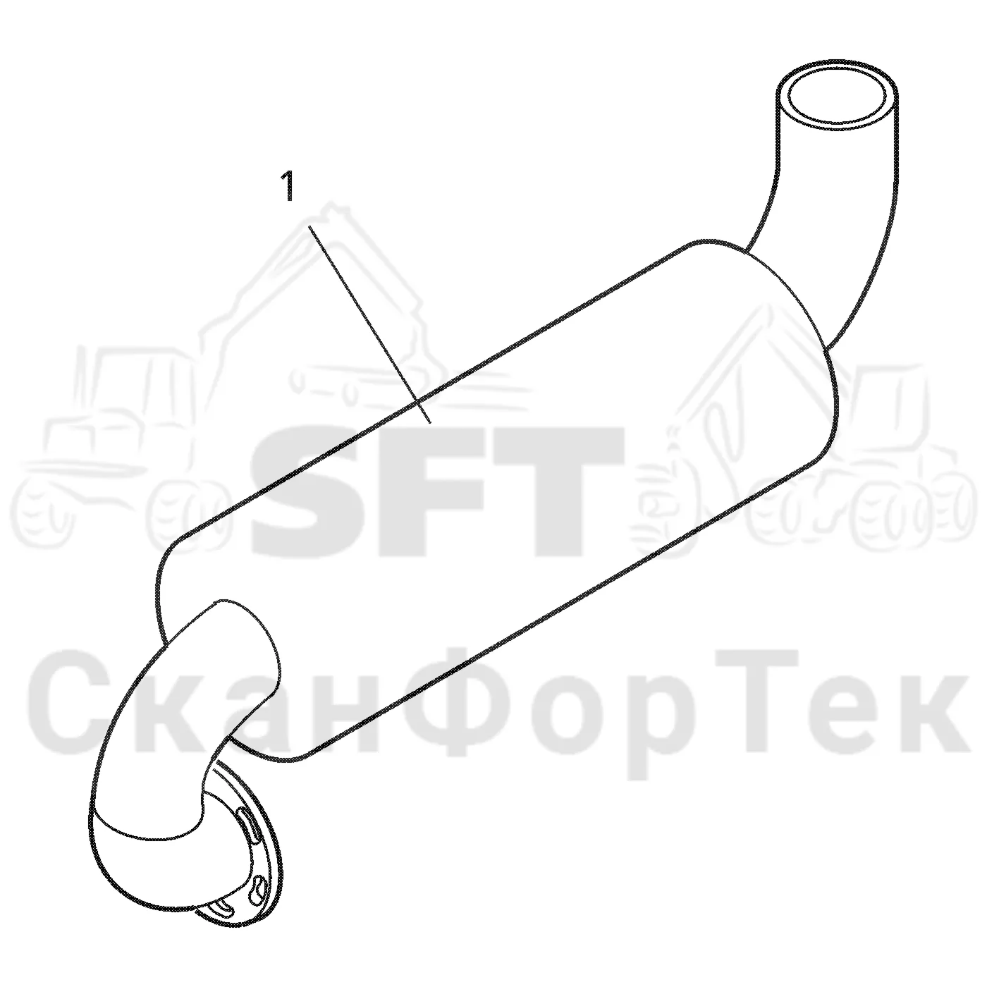 Схема: Valmet / Лесозаготовительные машины / Valmet 921 / Valmet 921 Ch 13271- / Valmet 921 Ch 13271- / Каталог запасных частей / Двигатель / Впуск - выпуск / Выхлопная система / Каталитический преобразователь