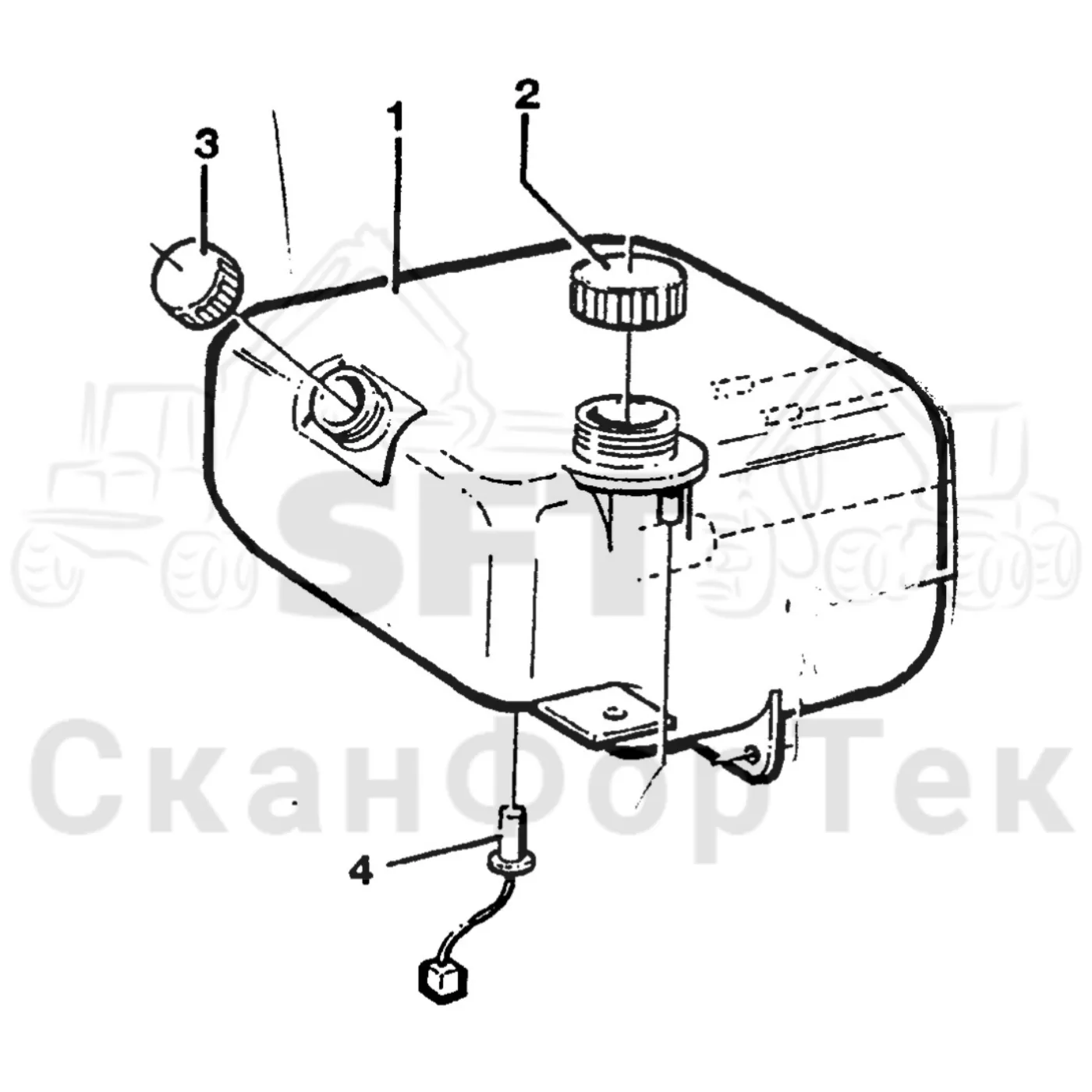 Схема: Valmet / Лесозаготовительные машины / Valmet 921 / Valmet 921 Ch -13270 / Valmet 921 Ch -13270 / Каталог запасных частей / Двигатель / Система охлаждения / Система охлаждения двигателя / Расширительный бак