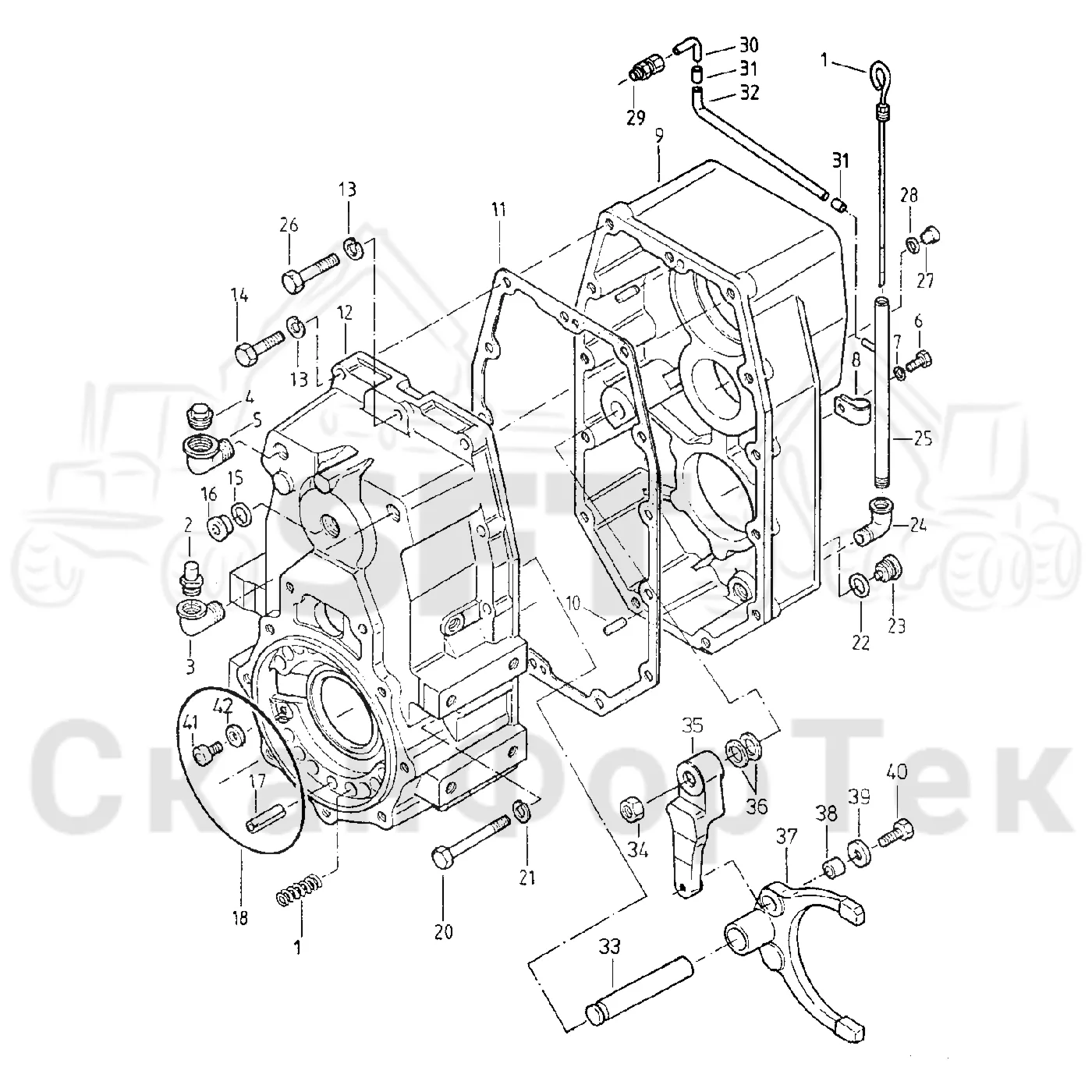 Схема: Valmet / Лесозаготовительные машины / Valmet 921 / Valmet 921 Ch 13271- / Valmet 921 Ch 13271- / Каталог запасных частей / Коробка передач / Редуктор / Gearbox VL 48 / Корпус редуктора
