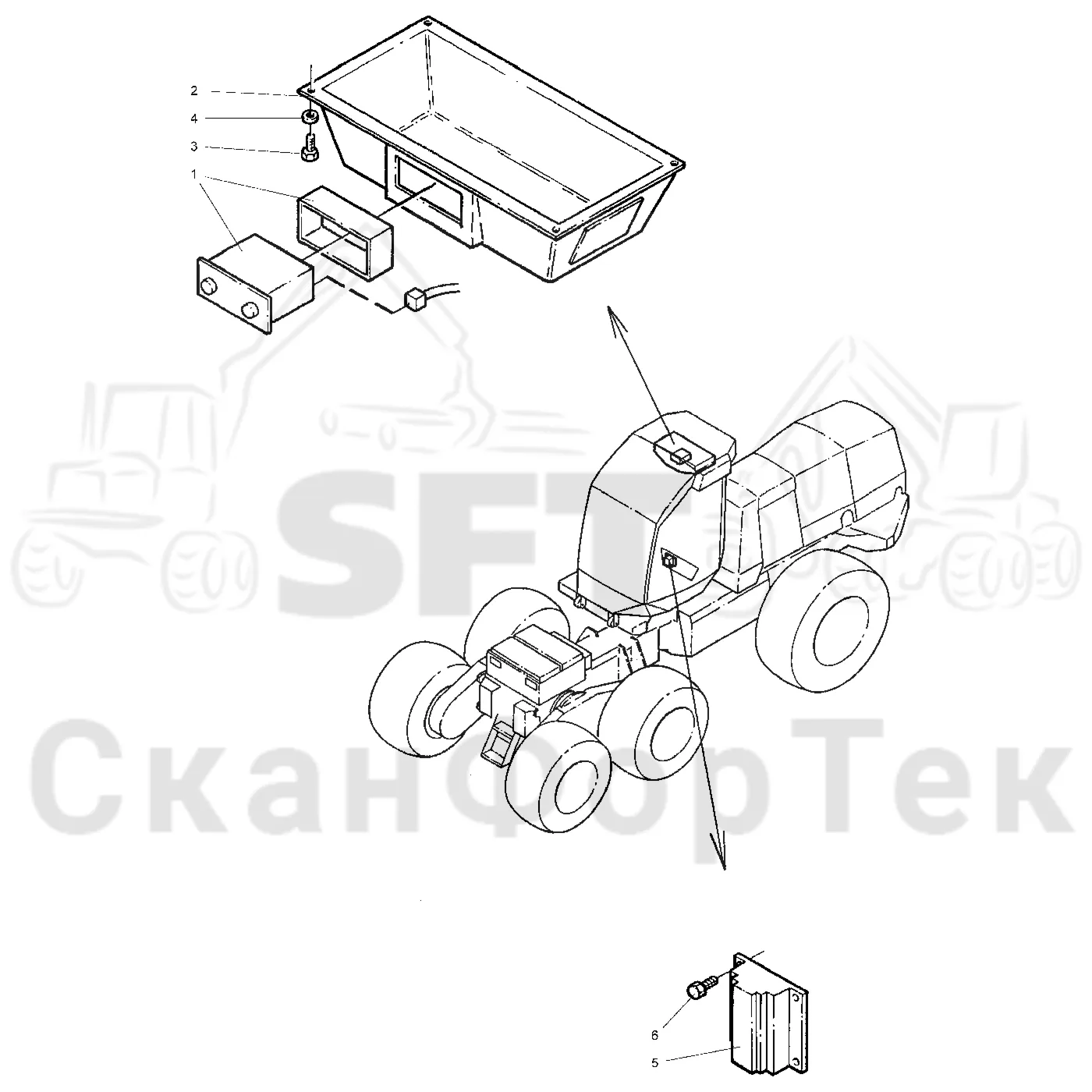 Схема: Valmet / Лесозаготовительные машины / Valmet 921 / Valmet 921 Ch -13270 / Valmet 921 Ch -13270 / Каталог запасных частей / Кабина / Салон / Комплект радиоприемника / Комплект радиоприемника