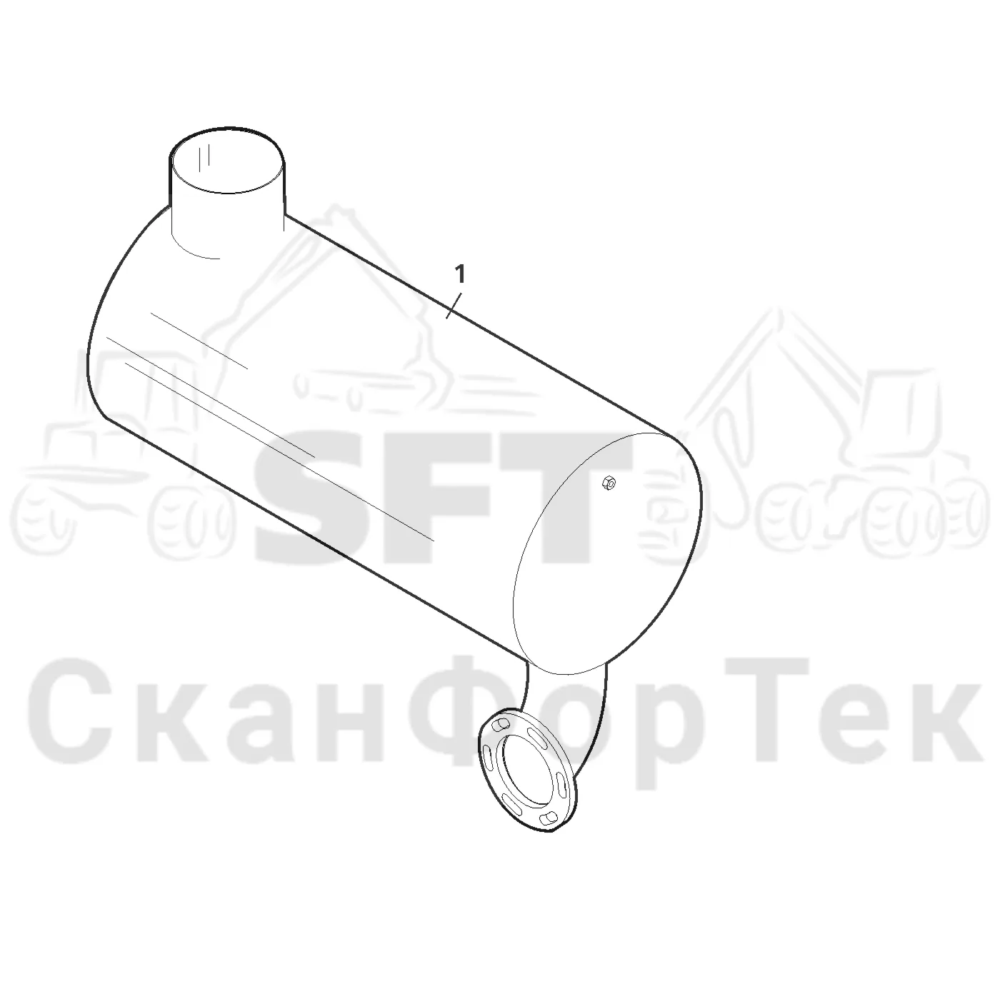 Схема: Valmet / Лесозаготовительные машины / Valmet 941 / Valmet 941 Ch 12071- / Valmet 941 Ch 12071- / Каталог запасных частей / Двигатель / Впуск - выпуск / Впуск - выпуск / Глушитель