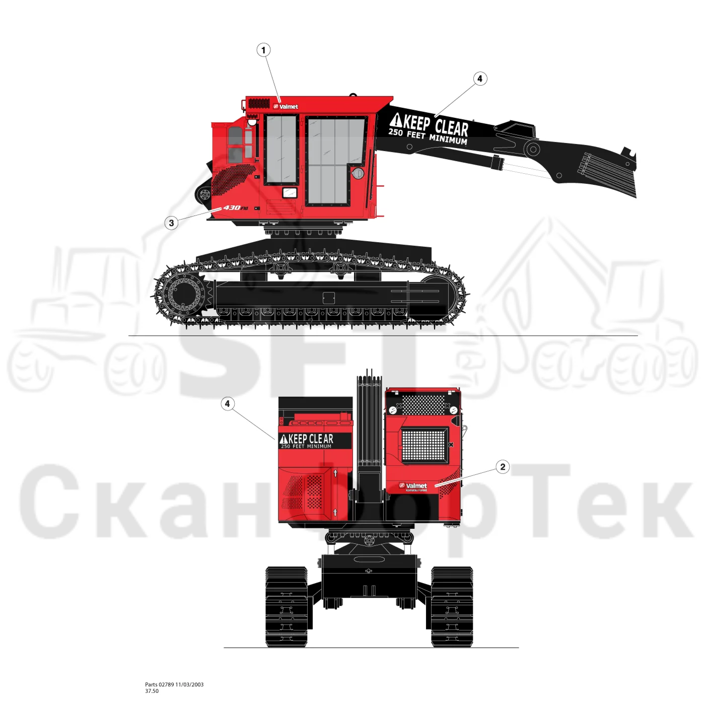Схема: Valmet / Лесозаготовительные машины / Valmet 921 / Valmet 921 Ch 13271- / Valmet 921 Ch 13271- / Каталог запасных частей / Лесозаготовительное оборудование / Головка лесозаготовительной машины / Valmet 360 / Valmet 360 / Valmet 360 Ch. 11481- / Valmet 360 11481- / Каталог запасных частей / Поворотные устройства и звенья / Гидравлическое оборудование головки подъемного крана CRH / Exterior Decals