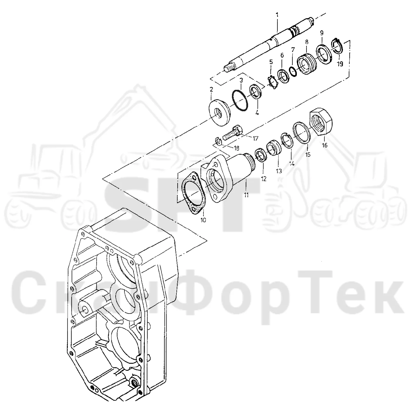 Схема: Valmet / Лесозаготовительные машины / Valmet 921 / Valmet 921 Ch -13270 / Valmet 921 Ch -13270 / Каталог запасных частей / Коробка передач / Редуктор / Gearbox VL 48 / Цилиндр переключения повышающей-понижающей передачи / Цилиндр переключения повышающей-понижающей передачи