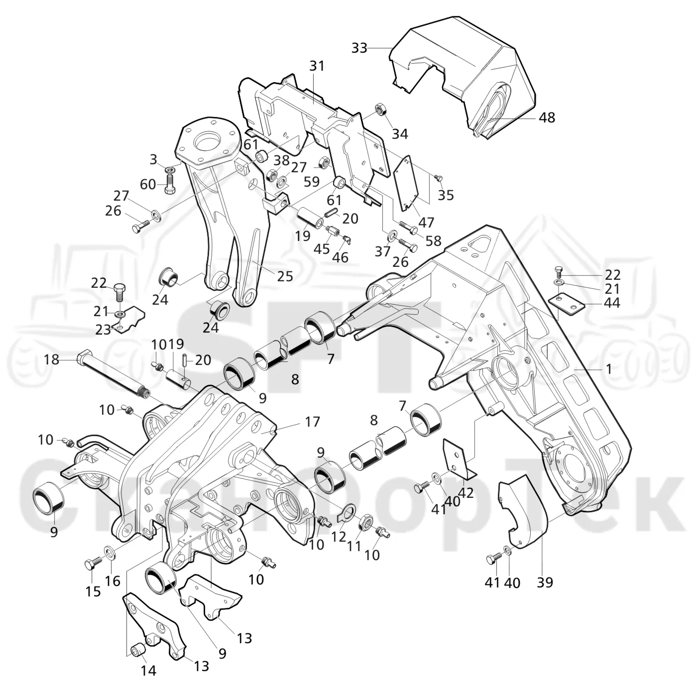 Схема: Valmet / Форвардер / Valmet 860.1 / Valmet 860.1 Ch. -115420 / Valmet 860.1 Ch. -115420 / Каталог запасных частей / Оборудование захвата / Захват / Valmet 901.2 Ch. -211060 / Каталог запасных частей / Лесозаготовительное оборудование / Головка лесозаготовительной машины / Valmet 945.1 / Valmet 945.1 / Каталог запасных частей / шасси / шасси
