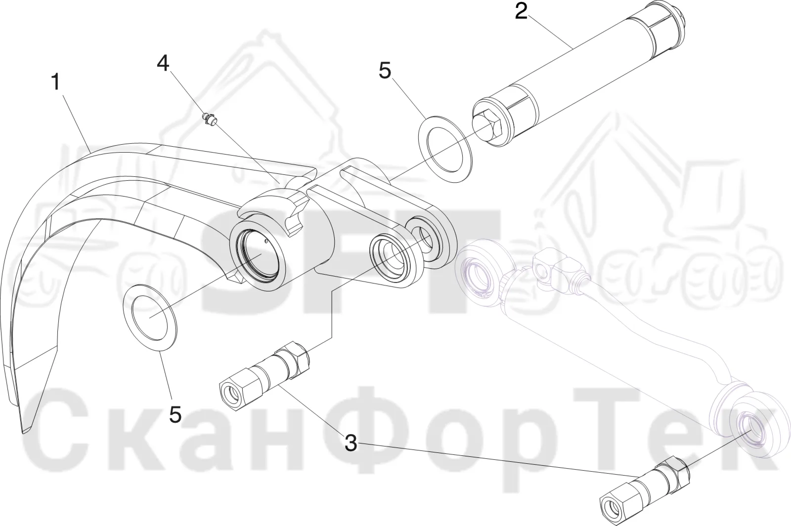 Схема: Komatsu / Лесозаготовительные машины / 931 S/N 9310021067- / Каталог запасных частей / Лесозаготовительное оборудование / Головка лесозаготовительной машины / V132E / Каталог запасных частей / Обрезка сучьев / Задние сучкорезные ножи