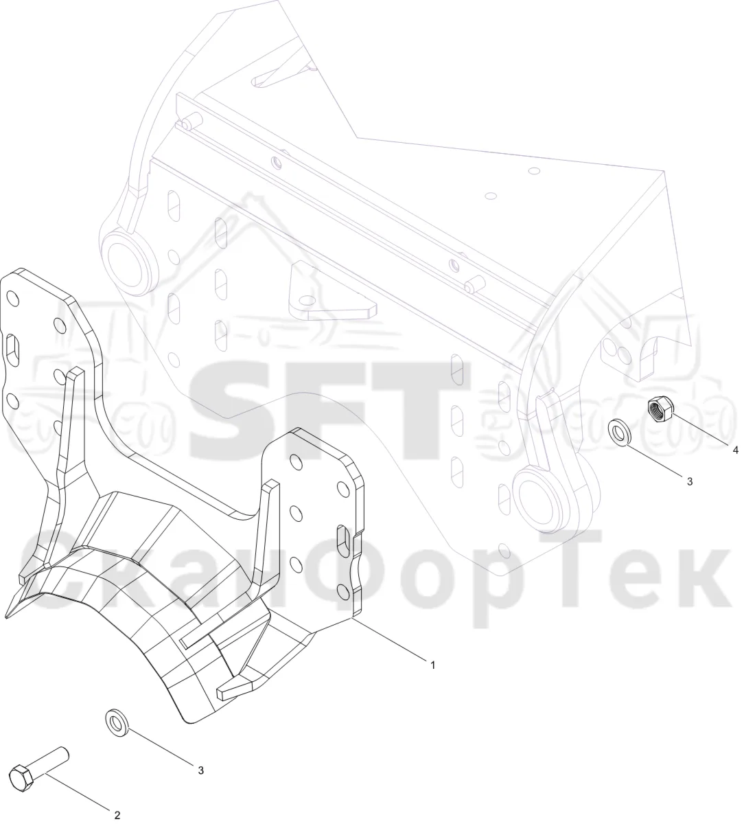 Схема: Komatsu / Лесозаготовительные машины / 931XC S/N 9313021208- / Каталог запасных частей / Лесозаготовительное оборудование / Головка лесозаготовительной машины / V132E / Каталог запасных частей / Обрезка сучьев / Верхний сучкорезный нож