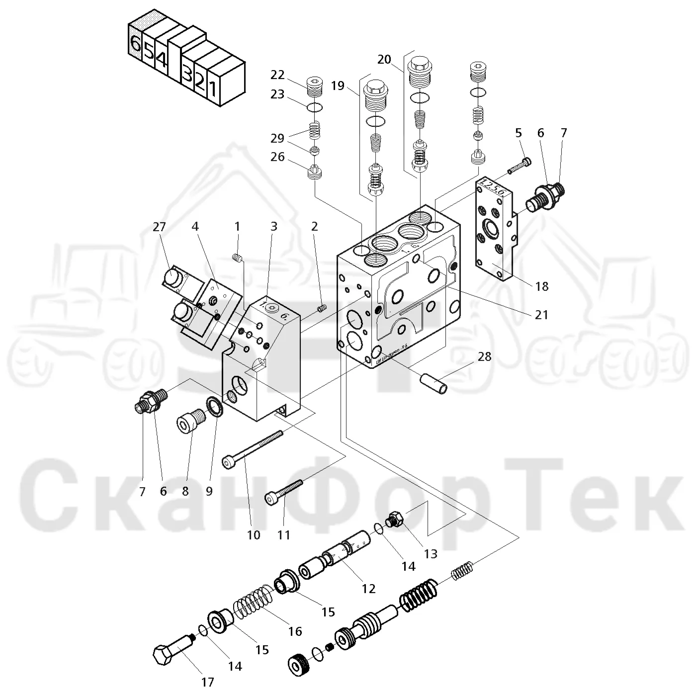 Схема: Valmet / Лесозаготовительные машины / Valmet 921 / Valmet 921 Ch 13271- / Valmet 921 Ch 13271- / Каталог запасных частей / Лесозаготовительное оборудование / Головка лесозаготовительной машины / Valmet 965 S2 / Valmet 965 / Каталог запасных частей / Гидравлический клапан / Клапан, кабели открывания/закрывания