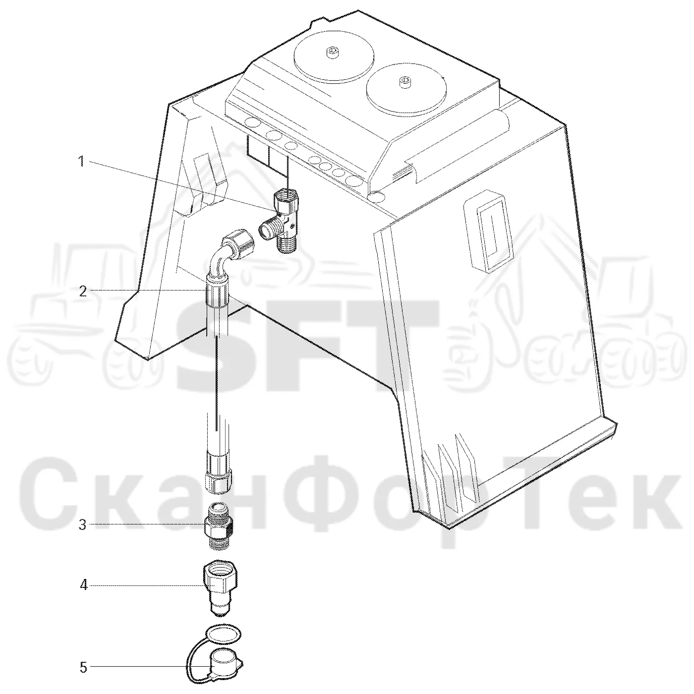 Схема: Valmet / Лесозаготовительные машины / Valmet 921 / Valmet 921 Ch -13270 / Valmet 921 Ch -13270 / Каталог запасных частей / Гидравлика / Заполнение маслом / Заполнение маслом