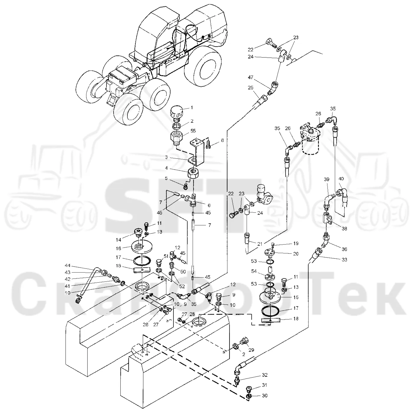 Схема: Valmet / Лесозаготовительные машины / Valmet 921 / Valmet 921 Ch -13270 / Valmet 921 Ch -13270 / Каталог запасных частей / Двигатель / Топливная система / Топливная система