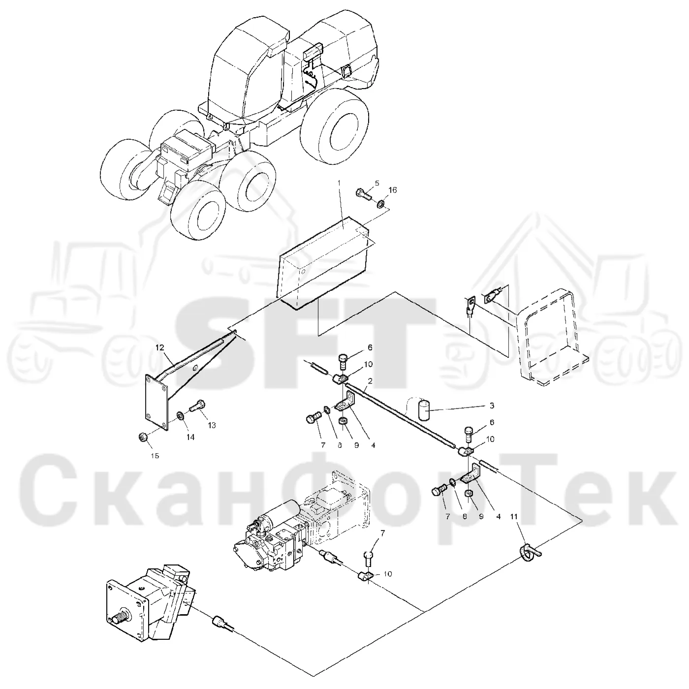 Схема: Valmet / Лесозаготовительные машины / Valmet 921 / Valmet 921 Ch -13270 / Valmet 921 Ch -13270 / Каталог запасных частей / шасси / Электрический Оборудование / Комплект кабелей левый