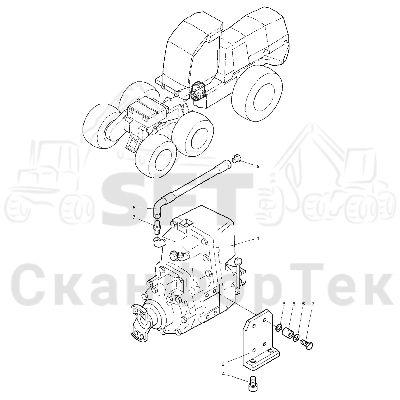 Схема: Valmet / Лесозаготовительные машины / Valmet 921 / Valmet 921 Ch -13270 / Valmet 921 Ch -13270 / Каталог запасных частей / Коробка передач / Редуктор / Gearbox VL 48