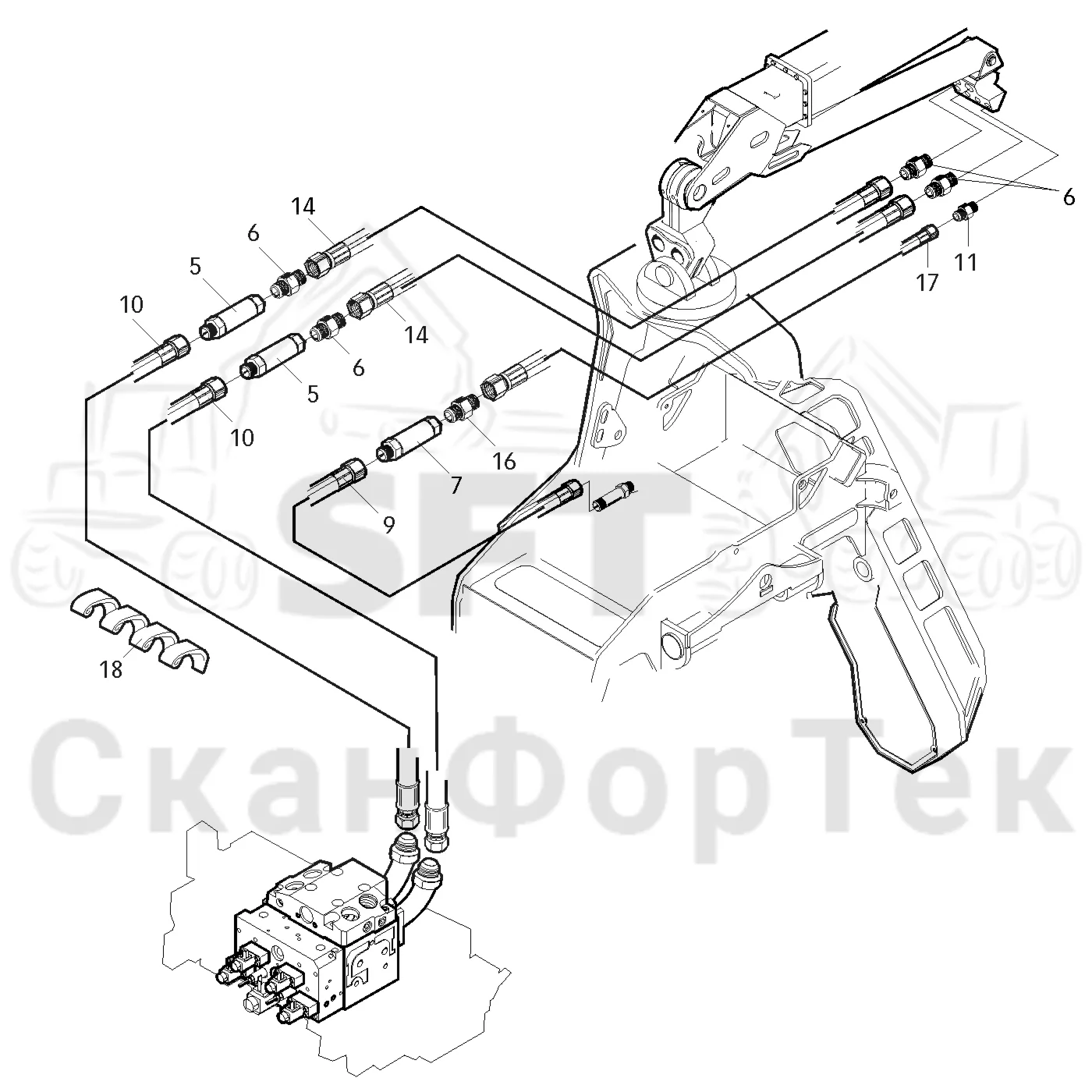 Схема: Valmet / Лесозаготовительные машины / Valmet 911.1 / Valmet 911.1 Ch 113011- / Valmet 911.1 Ch 113011- / Каталог запасных частей / Лесозаготовительное оборудование / Головка лесозаготовительной машины / Valmet 360 / Valmet 360 / Valmet 360   Ch. -11429 / Valmet 360 Ch.-11429 / Каталог запасных частей / Поворотные устройства и звенья / Звено позиционного устройства головки подъемного крана CRH
