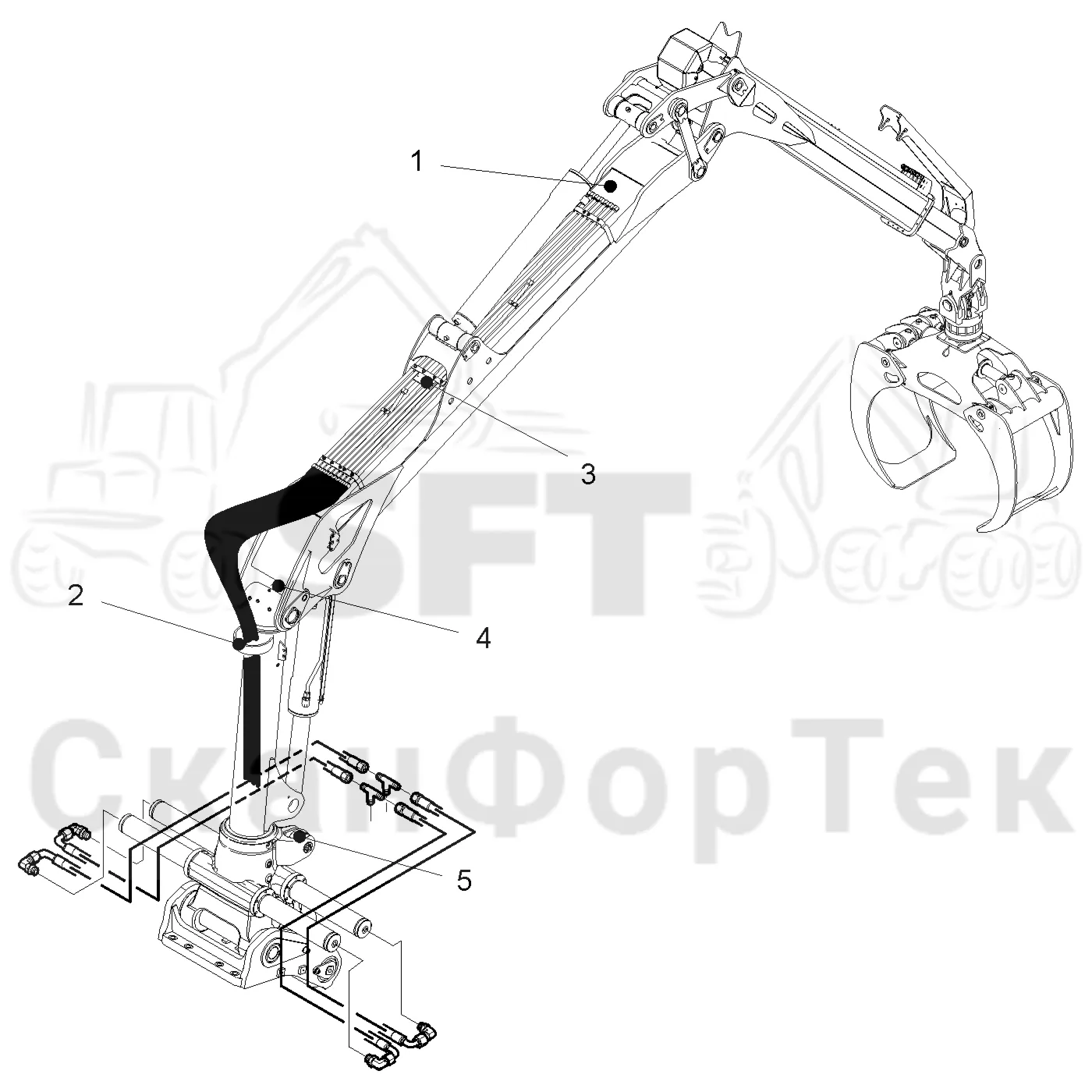 Схема: Valmet / Форвардер / Valmet 860.4 / Valmet 860.4 / Каталог запасных частей / Подъемный кран / Подъемный кран / Valmet CRF 11 Ch. V1001- / Каталог запасных частей / CRF 11 Combi ProTec Tilt / CRF 11 Combi ProTec Tilt