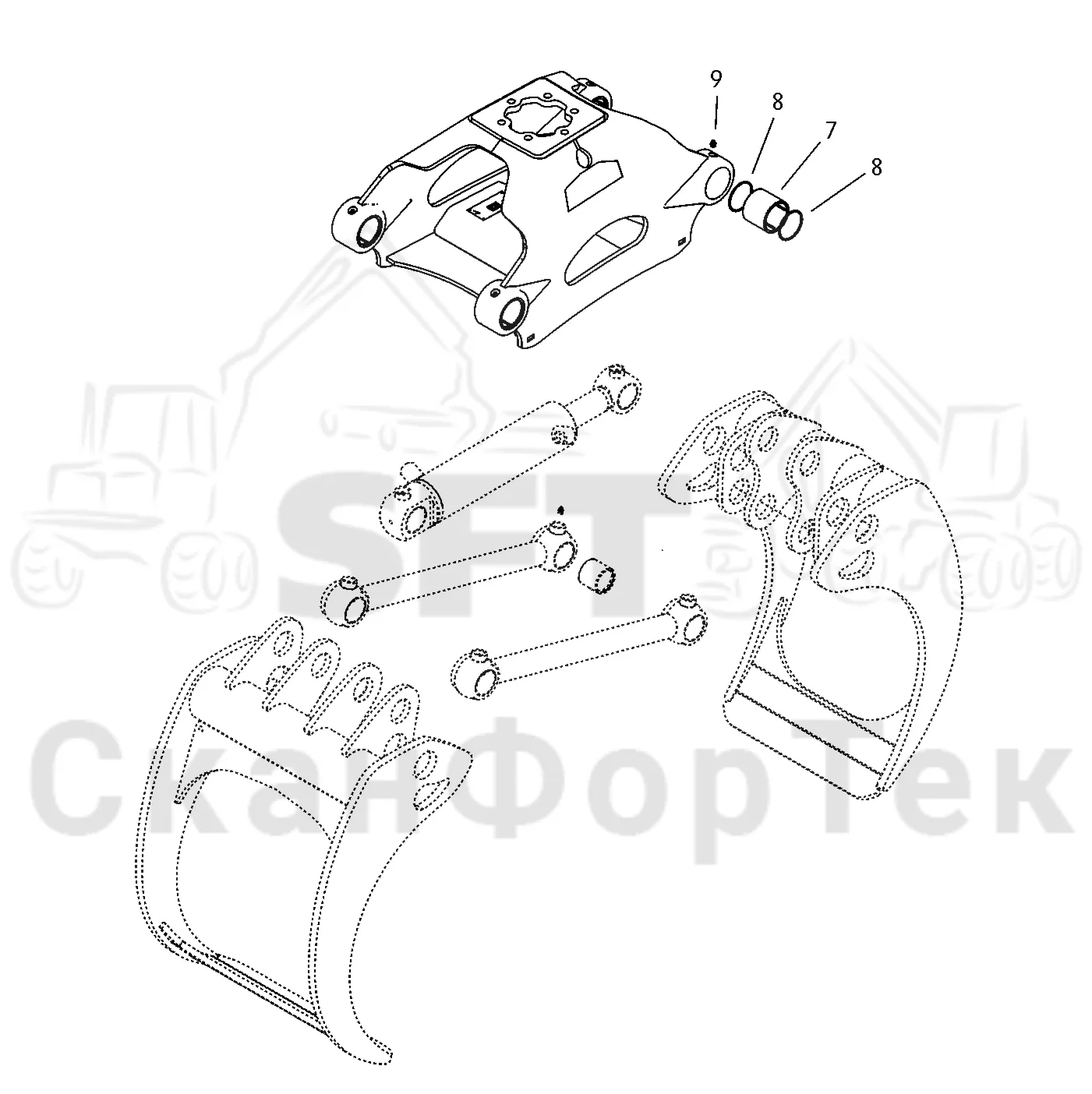 Схема: Valmet / Форвардер / Valmet 890.3 / Valmet 890.3 / Каталог запасных частей / Оборудование захвата / Захват / G 40 HD / Каталог запасных частей / G 40 HD Classic / Рама