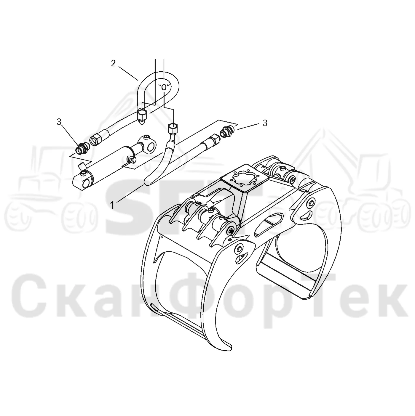 Схема: Valmet / Форвардер / Valmet 840.3 / Valmet 840.3 Ch. 311174- / Valmet 840.3 Ch. 311174- / Каталог запасных частей / Оборудование захвата / Захват / Valmet G28 / Каталог запасных частей / G 28; V1001- / G 28 Classic / Гидравлика