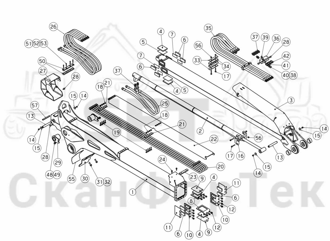 Схема: Valmet / Форвардер / Valmet 860.4 / Valmet 860.4 / Каталог запасных частей / Подъемный кран / Подъемный кран / Valmet CRF 11 Ch. V1001- / Каталог запасных частей / CRF 11 ProTec / CRF 11 ProTec / Подъемный кран / Подшипник