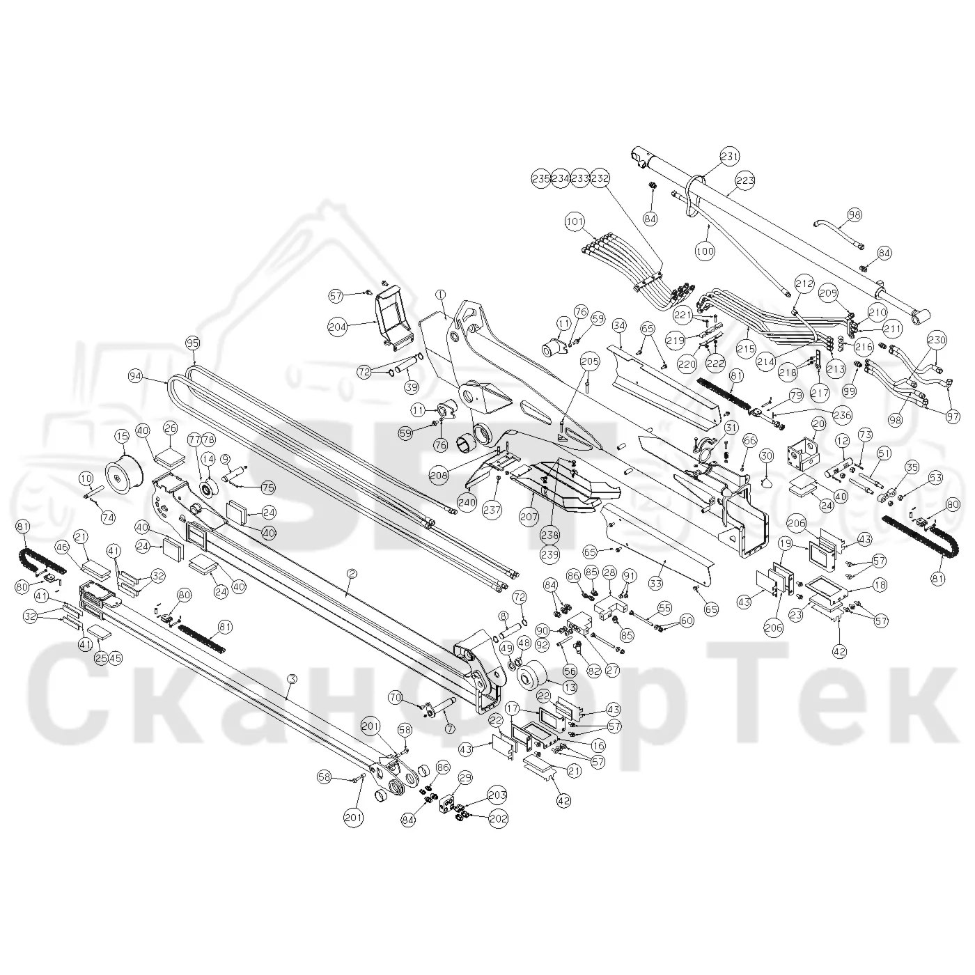 Схема: Valmet / Форвардер / Valmet 840TX / Valmet 840TX / Каталог запасных частей / Подъемный кран / Подъемный кран / Valmet CRF 8.1 Ch. V1001- / Каталог запасных частей / CRF 8.1 Combi ProTec / CRF 8.1 Combi ProTec / Подъемный кран / Телескопическая стрела V1369-