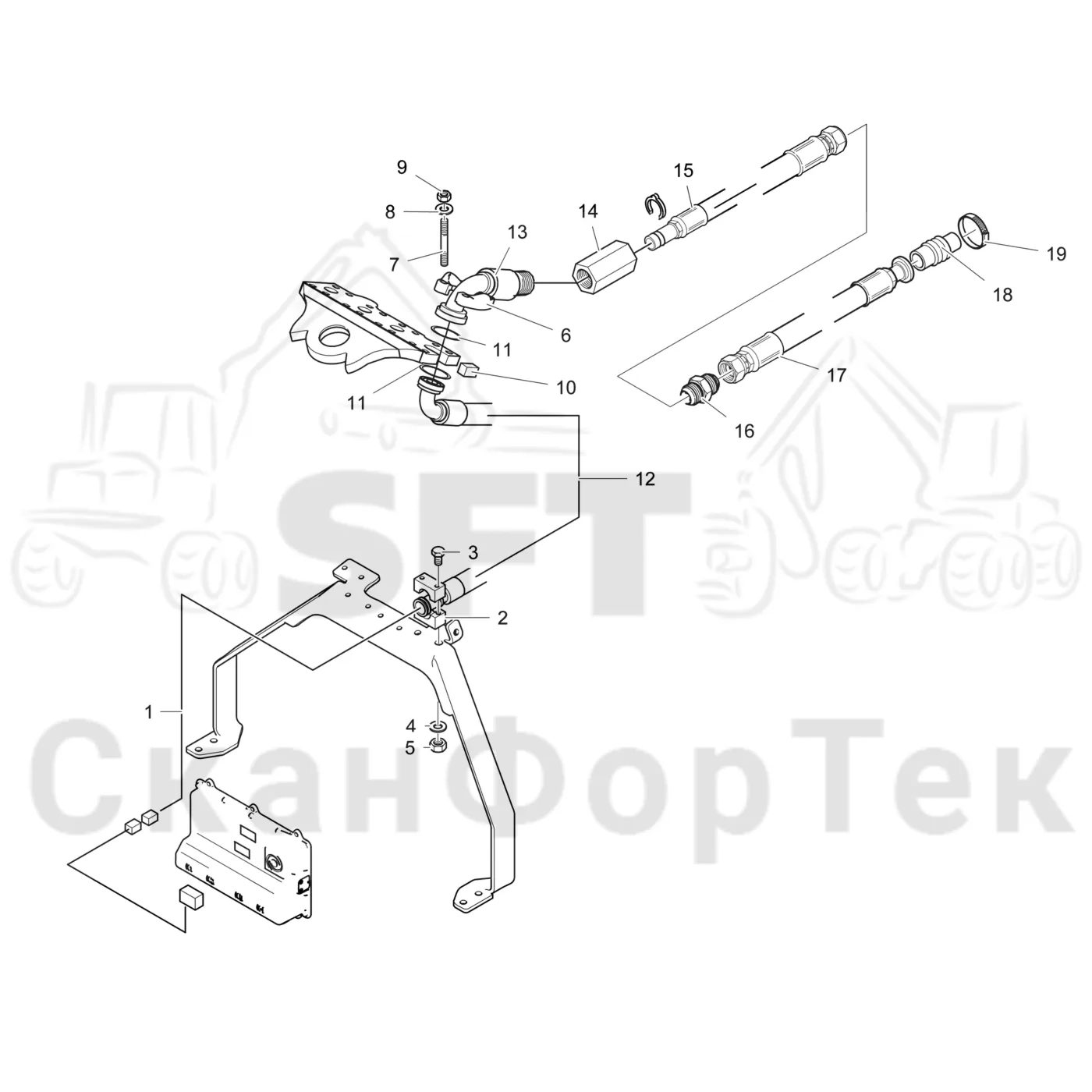 Схема: Valmet / Лесозаготовительные машины / Valmet 941 / Valmet 941 Ch -12070 / Valmet 941 Ch -12070 / Каталог запасных частей / Лесозаготовительное оборудование / Головка лесозаготовительной машины / Valmet 370.1 / Valmet 370.1 / Upgrade kit to .2 version / Каталог запасных частей / Поворотные устройства и звенья / Электрооборудование головки подъемного крана CRH