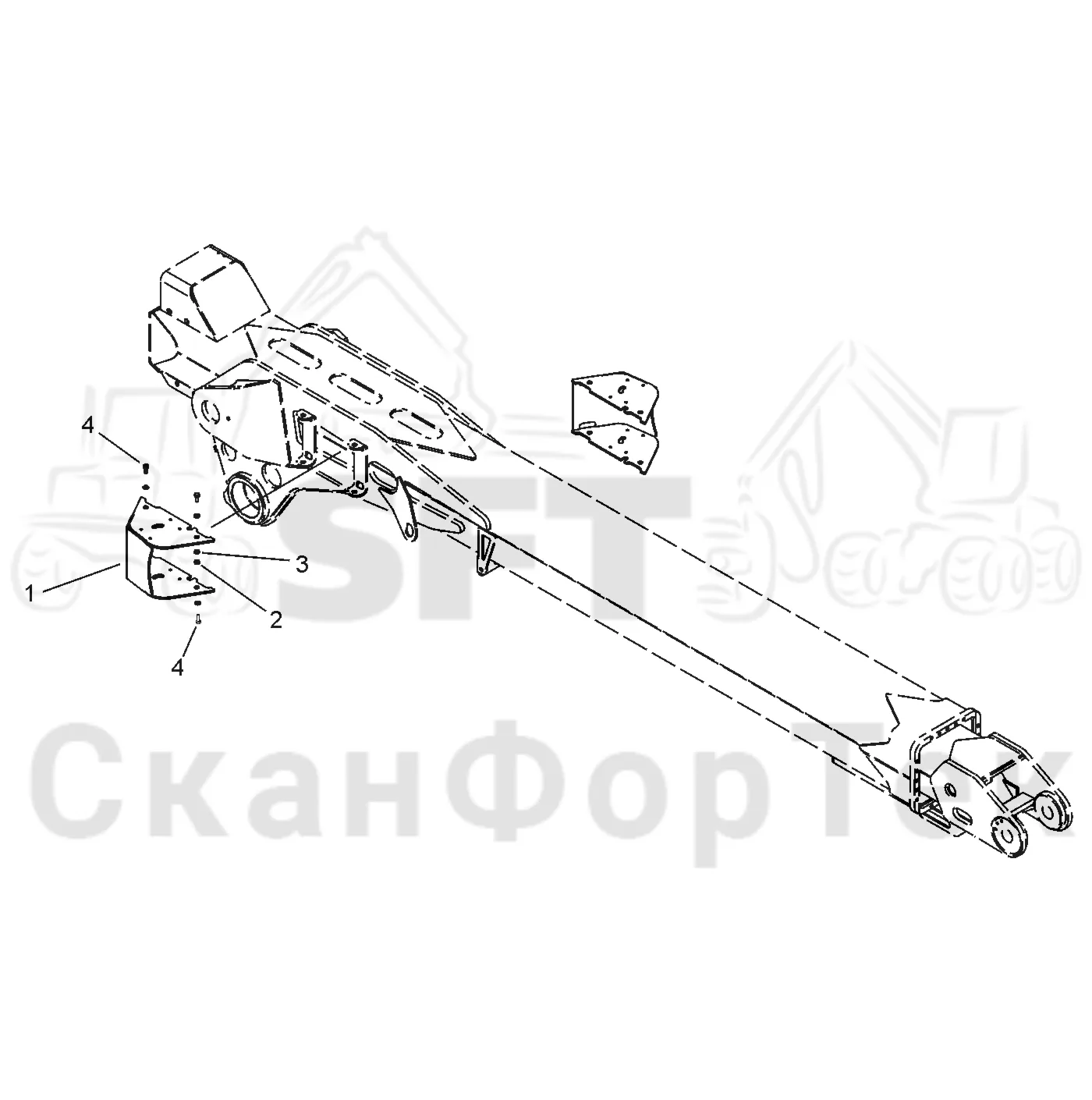 Схема: Valmet / Лесозаготовительные машины / Valmet 941 / Valmet 941 Ch 12071- / Valmet 941 Ch 12071- / Каталог запасных частей / Подъемный кран / Подъемные краны / CRH 24 / CRH 24 / Valmet CRH 24 Ch. V1001- / Каталог запасных частей / Вторая стрела / Оборудование / Освещение