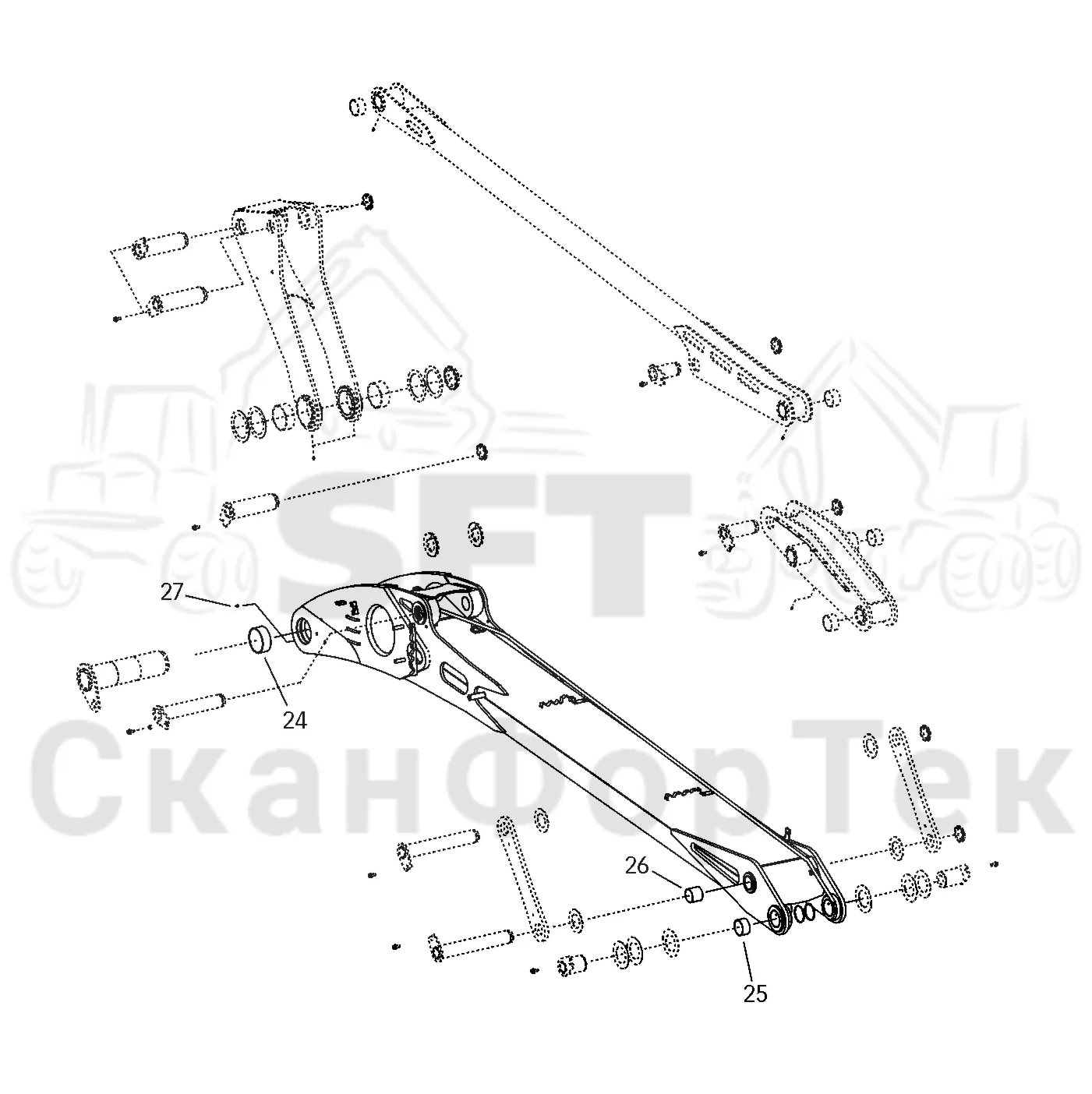 Схема: Valmet / Лесозаготовительные машины / Valmet 901.3 / Valmet 901.3 Ch. 311191- / Valmet 901.3 Ch. 311191- / Каталог запасных частей / Подъемный кран / Подъемные краны / CRH 15 / CRH 15 / CRH 15 Ch. -42172 / CRH 15 Ch. -42172 / Каталог запасных частей / Первая стрела / Стрела / Стрела