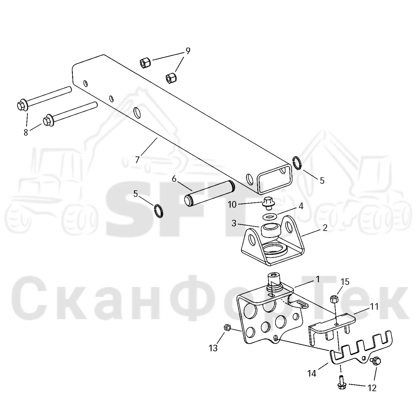 Схема: Valmet / Лесозаготовительные машины / Valmet 901.3 / Valmet 901.3 Ch. 311191- / Valmet 901.3 Ch. 311191- / Каталог запасных частей / Подъемный кран / Подъемные краны / CRH 15 / CRH 15 / Valmet CRH 15 Ch. V1001- / Valmet CRH 15 Ch. V1001- / Каталог запасных частей / Удлинитель стрелы / Элементы гидравлической системы / Подвесное устройство шланга V1024-